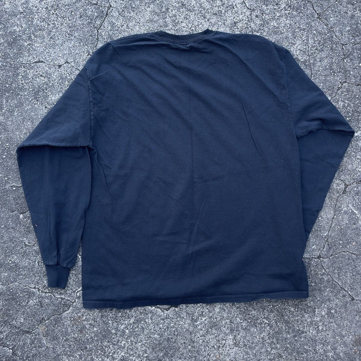 Gildan × Vintage Vintage 90s GILDAN Black Blank Long Sleeve Shirt Size US XL / EU 56 / 4 - 4 Thumbnail