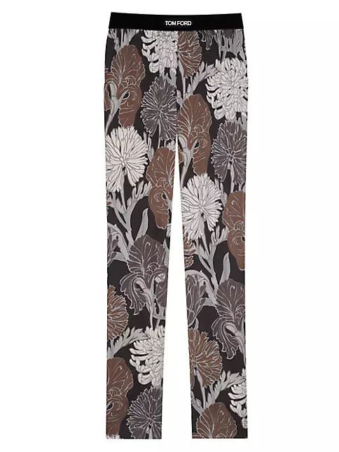 Tom Ford o1loc1c0724 IST4LE4 Floral Silk Pajama Pant in Multicolor Size US 28 / EU 44 - 1 Thumbnail