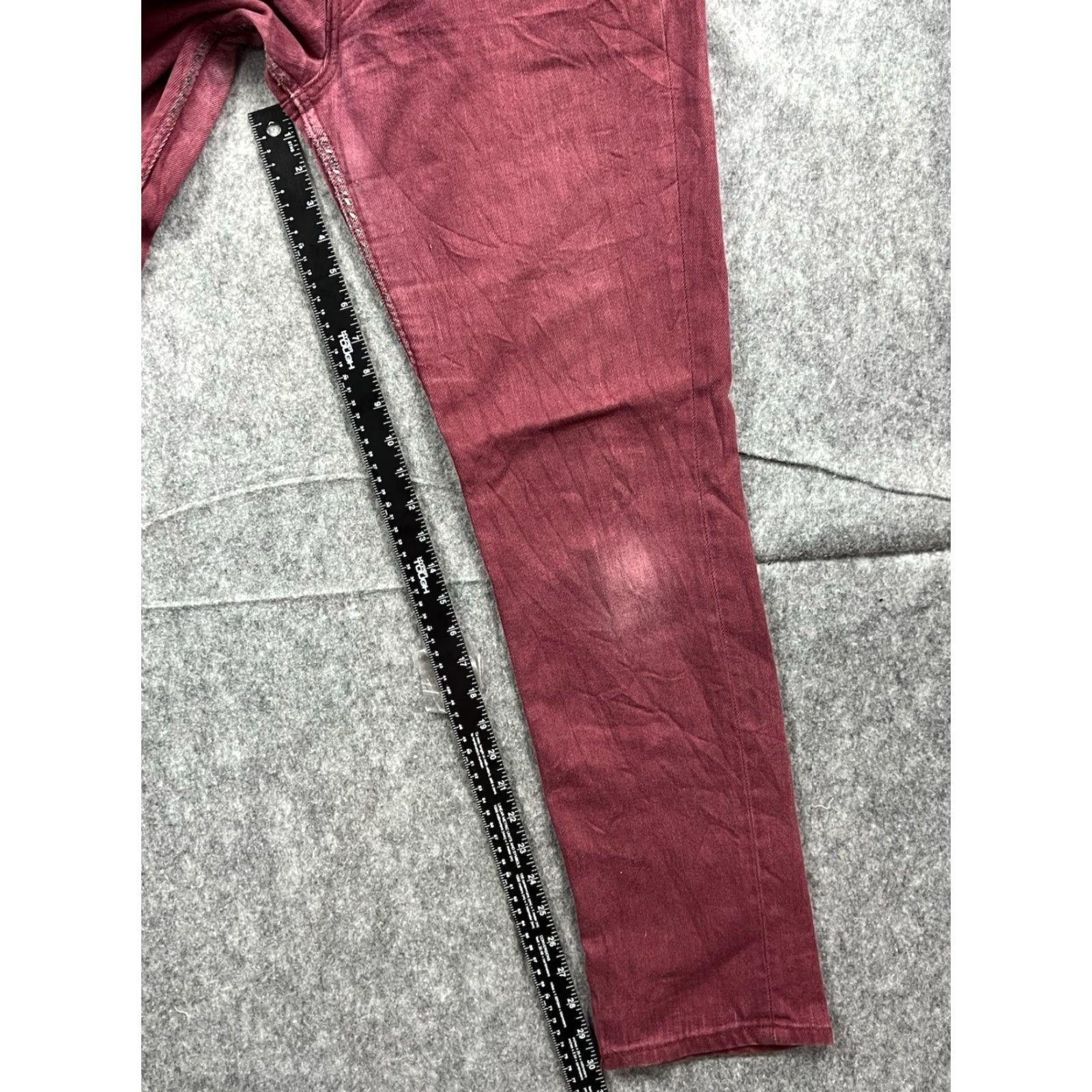 Vintage VINTAGE Levis 511 Mens Burgundy Skinny Fit Slim Leg Jeans Stretch Casual Size 34x32 Size US 34 / EU 50 - 4 Thumbnail