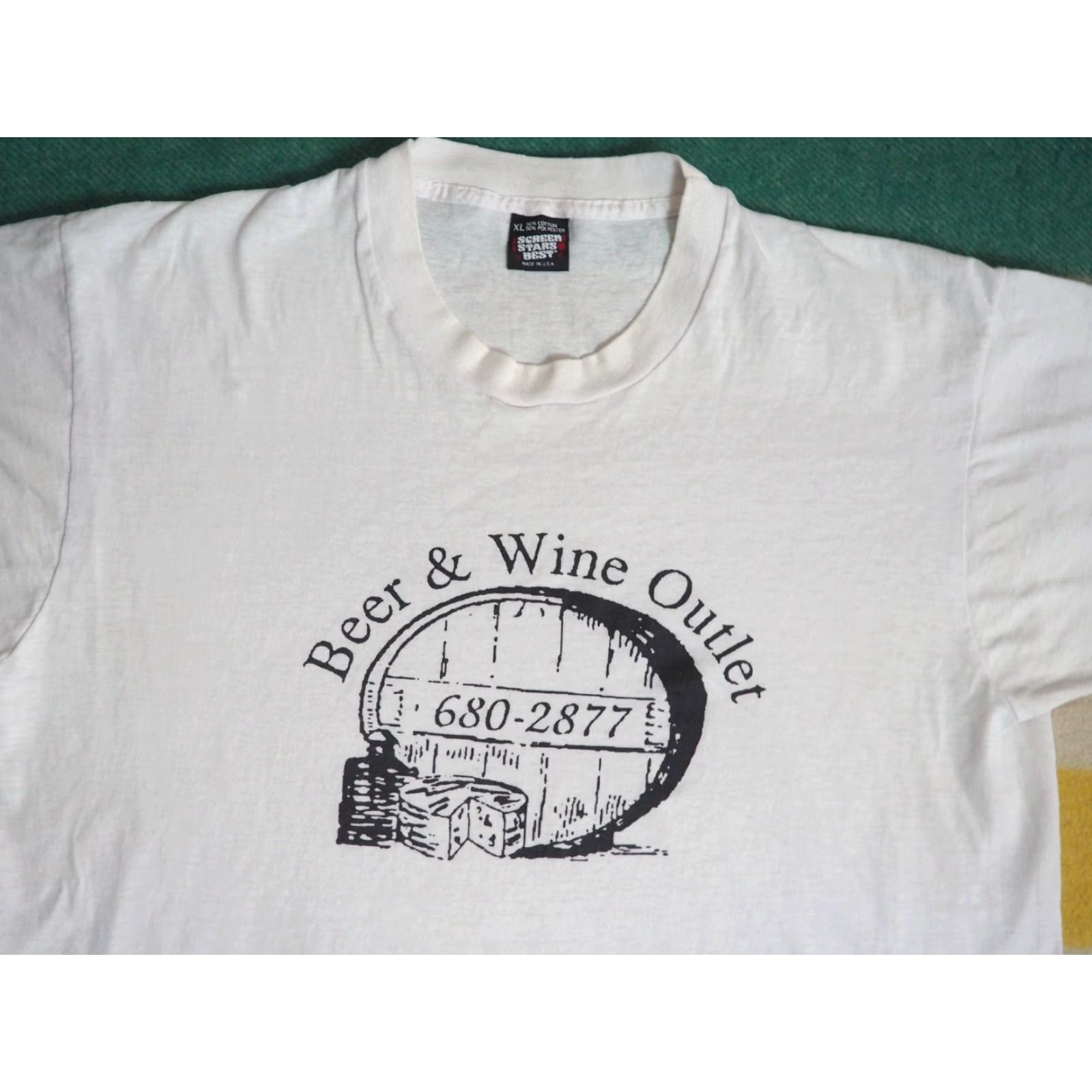 Fruit Of The Loom VTG 80s 90s Fruit of the Loom Tee White USA Made L Mens Shirt Short Sleeve Graphic 90s Grunge Vintage Shirt Size US L / EU 52-54 / 3 - 3 Thumbnail