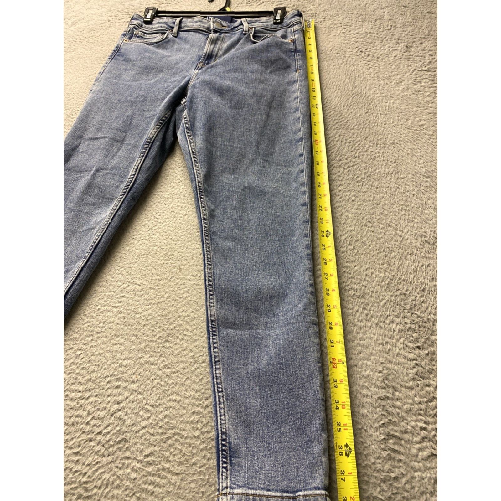 Gap GAP Jeans Women 14 Long Tall 32x28 Blue Washed Stretch High Rise Jeans Size 36" / US 14 / IT 50 - 6 Thumbnail