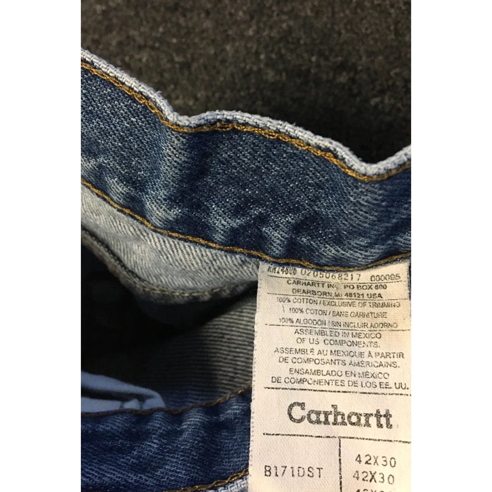 Carhartt VINTAGE Carhartt Jeans 90s Distressed Faded 42 Blue Men Regular 30 In USA Grunge Skate Punk Biker Western 80s 90s Western Casual Size US 42 / EU 58 - 7 Thumbnail