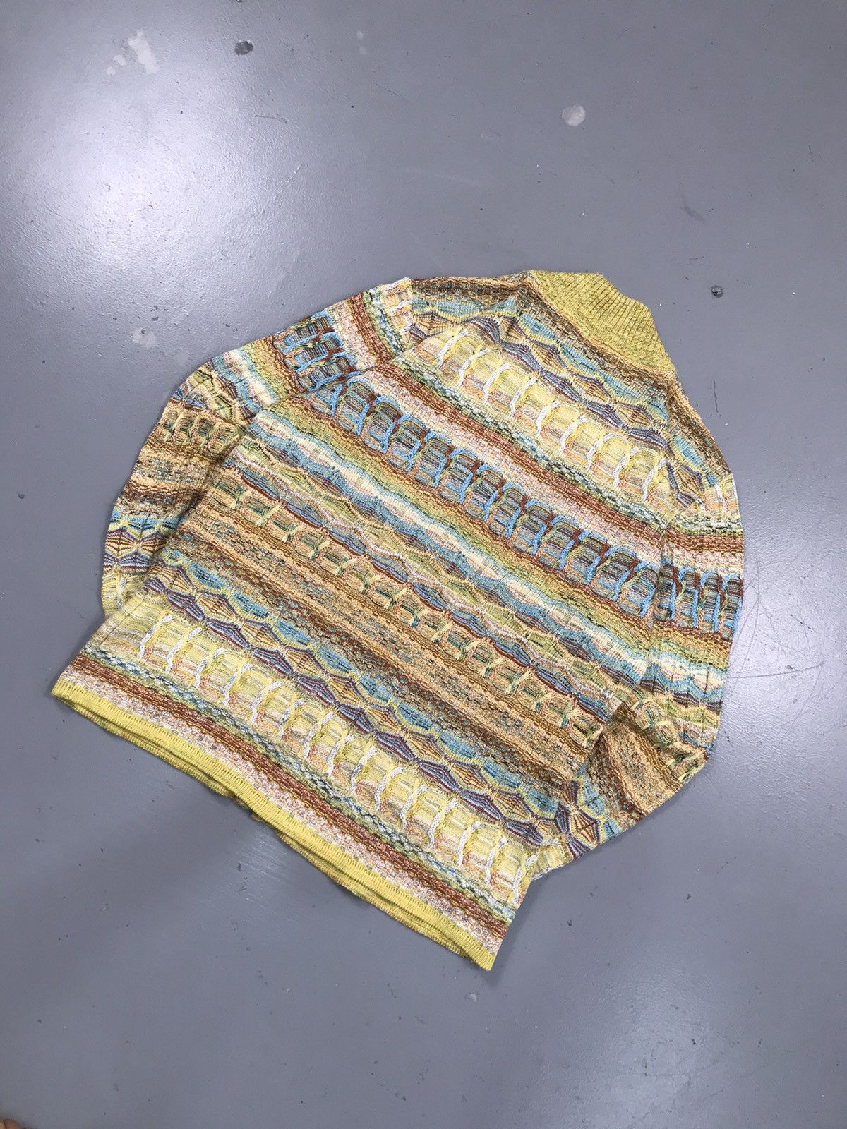 Designer × Vintage Rare Vintage marcazzani 3D knitting zipper sweater Size US M / EU 48-50 / 2 - 7 Thumbnail