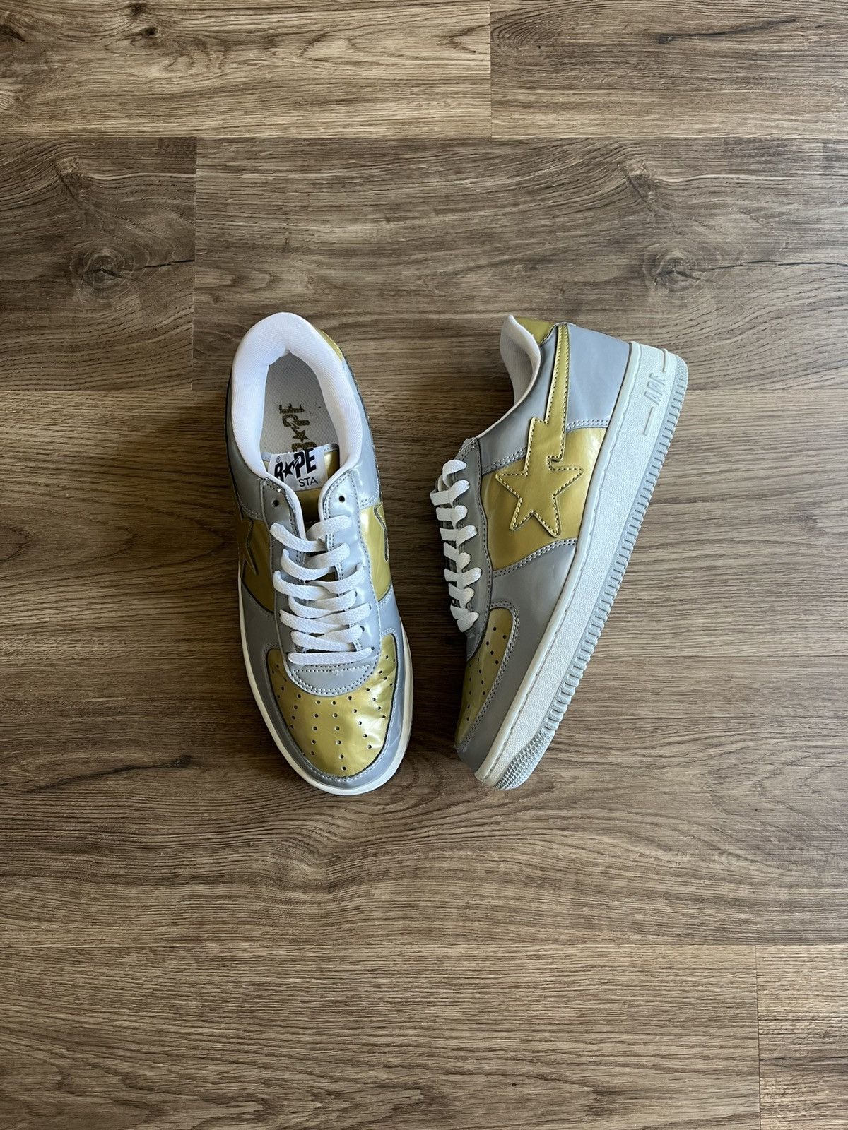 Bape A Bathing Ape Bapesta M2 Gold Silver OG Size 9 Size US 9 / EU 42 - 1 Thumbnail