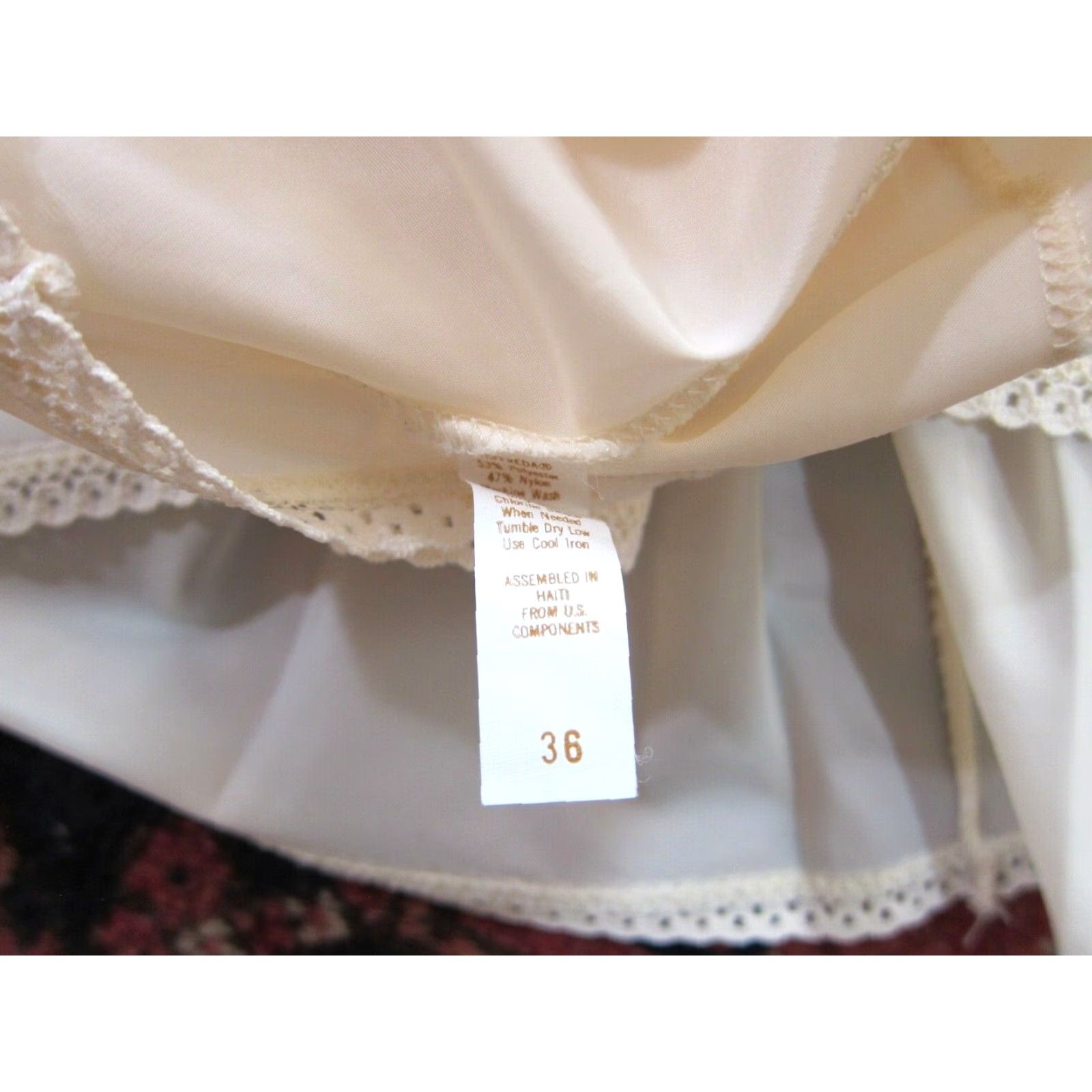 Vintage Vintage Barbizon Ivory Lace Spaghetti Strap Long Slip Nightgown Dress 36 Medium Size M / US 6-8 / IT 42-44 - 6 Thumbnail