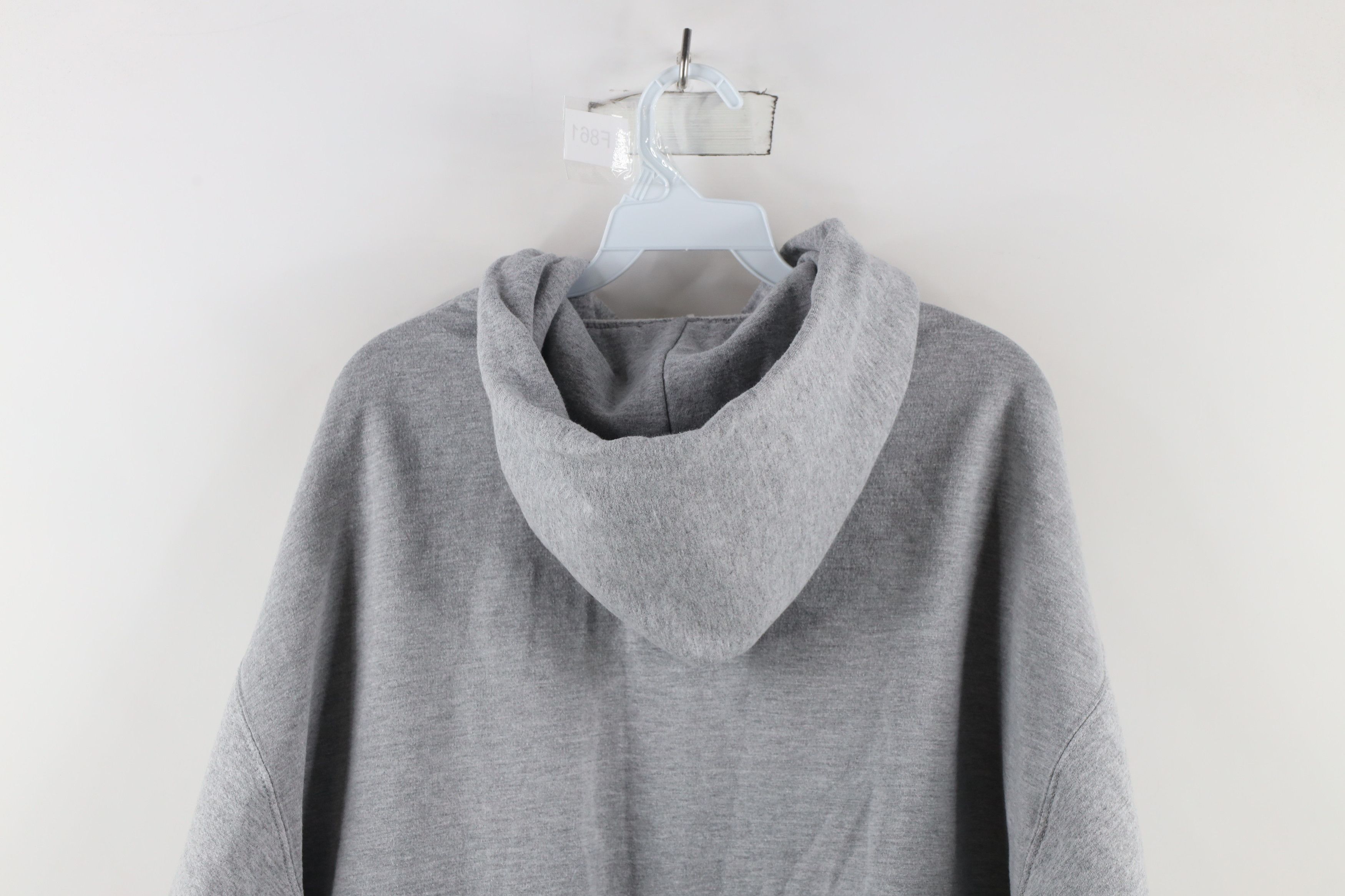 Vintage Vintage 90s Streetwear Hoodie Sweatshirt Heather Gray Size US XL / EU 56 / 4 - 10 Thumbnail