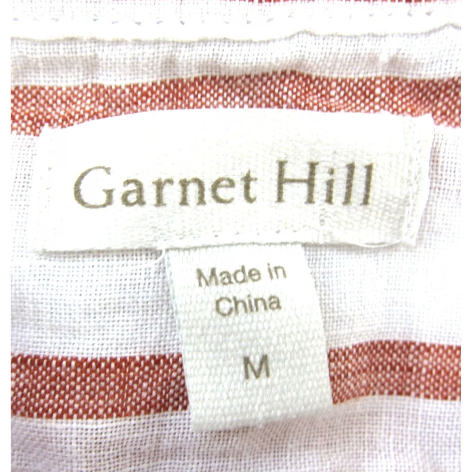 Vintage Garnet Hill Blouse Shirt 100% Linen Pink Stripe Collared Long Sleeve Button Down M Womens Size M / US 6-8 / IT 42-44 - 3 Thumbnail