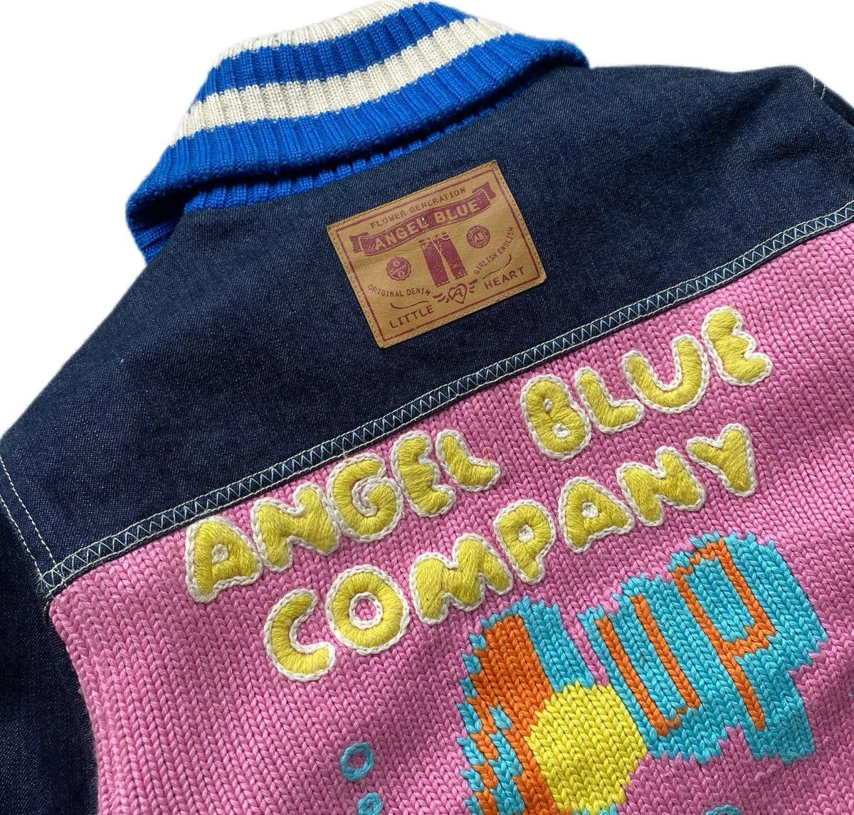 Angel Blue × Hysteric Glamour × Japanese Brand Angel Blue 2000s - Hybrid Knitted & Denim Jacket Size M / US 6-8 / IT 42-44 - 5 Thumbnail