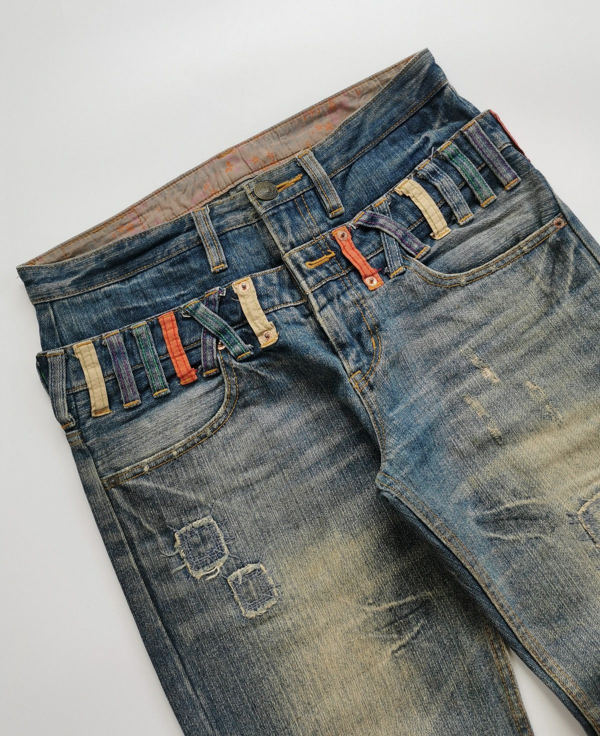 Japanese Brand Buden Japan Double Waist Mud Denim Ankle Jeans Size US 32 / EU 48 - 3 Thumbnail