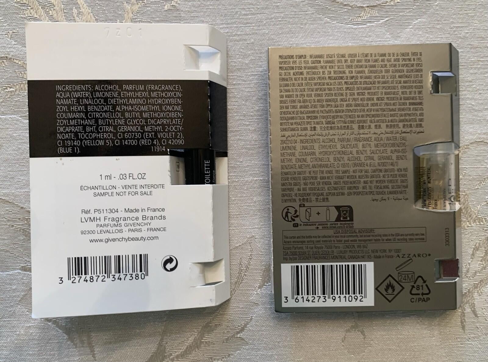 Other 2 Pack Men’s Tester Cologne Gentleman Givenchy & Azzaro Want Size ONE SIZE - 2 Thumbnail