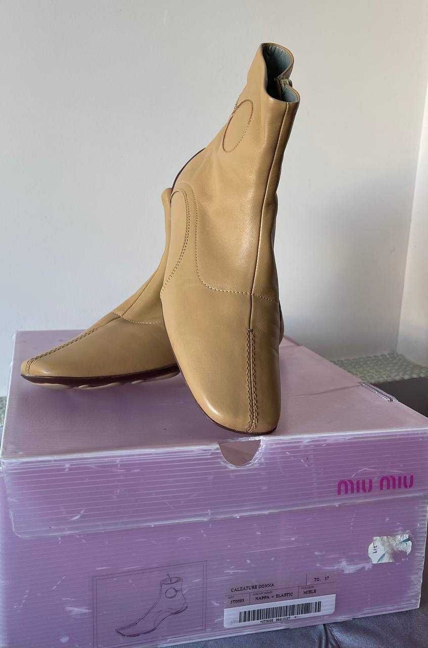Miu Miu Miu Miu '00 Calzature Donna Vintage Leather Boots Size US 7 / IT 37 - 4 Thumbnail