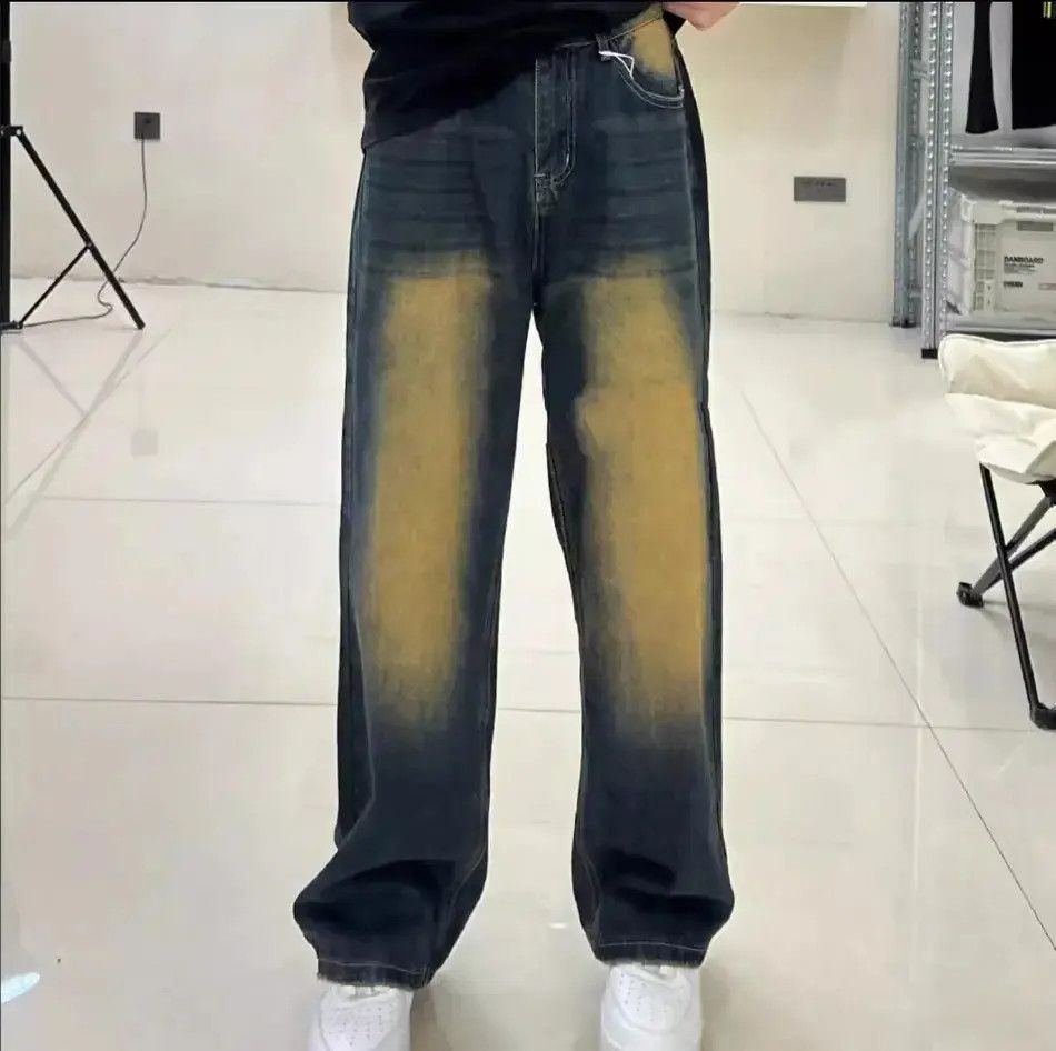 Japanese Brand Retro straight leg washed jeans Size US 30 / EU 46 - 1 Thumbnail