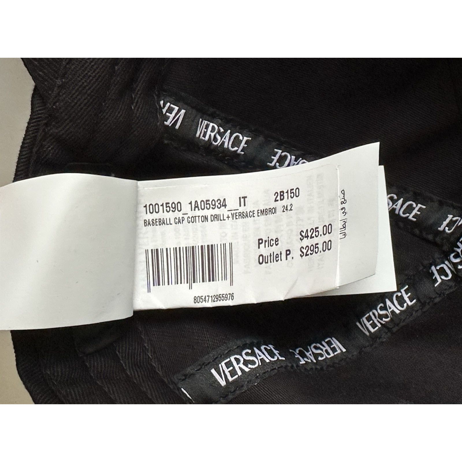Versace Versace Embroidered Baseball Cap Hat Black/Gold 57 ICAP006 Size ONE SIZE - 10 Thumbnail
