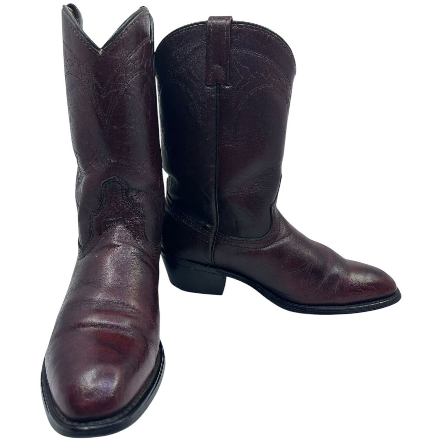 Acme Clothing Vintage Acme Mens Cowboy Burgundy Boots Leather sz. 8.5D Size US 8.5 / EU 41-42 - 1 Thumbnail