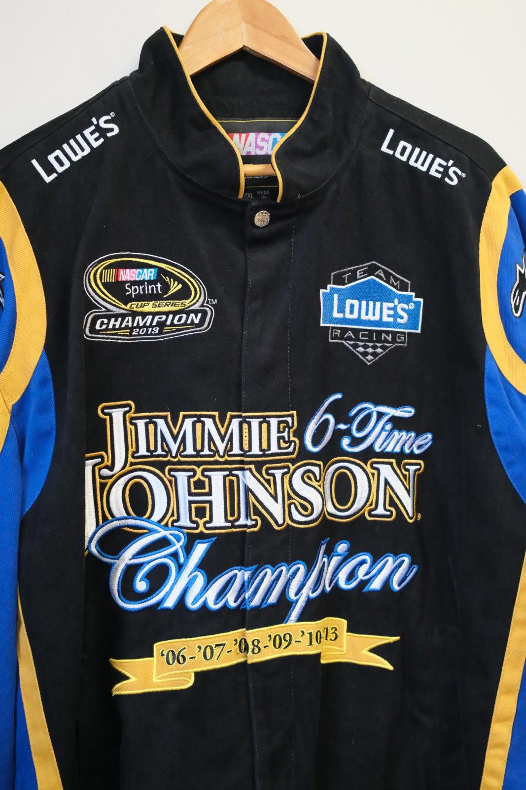 NASCAR 90s Nascar JH Design Jimme Johnson 6 Time Champion Jacket Size XXL / US 16-18 / IT 52-54 - 3 Thumbnail