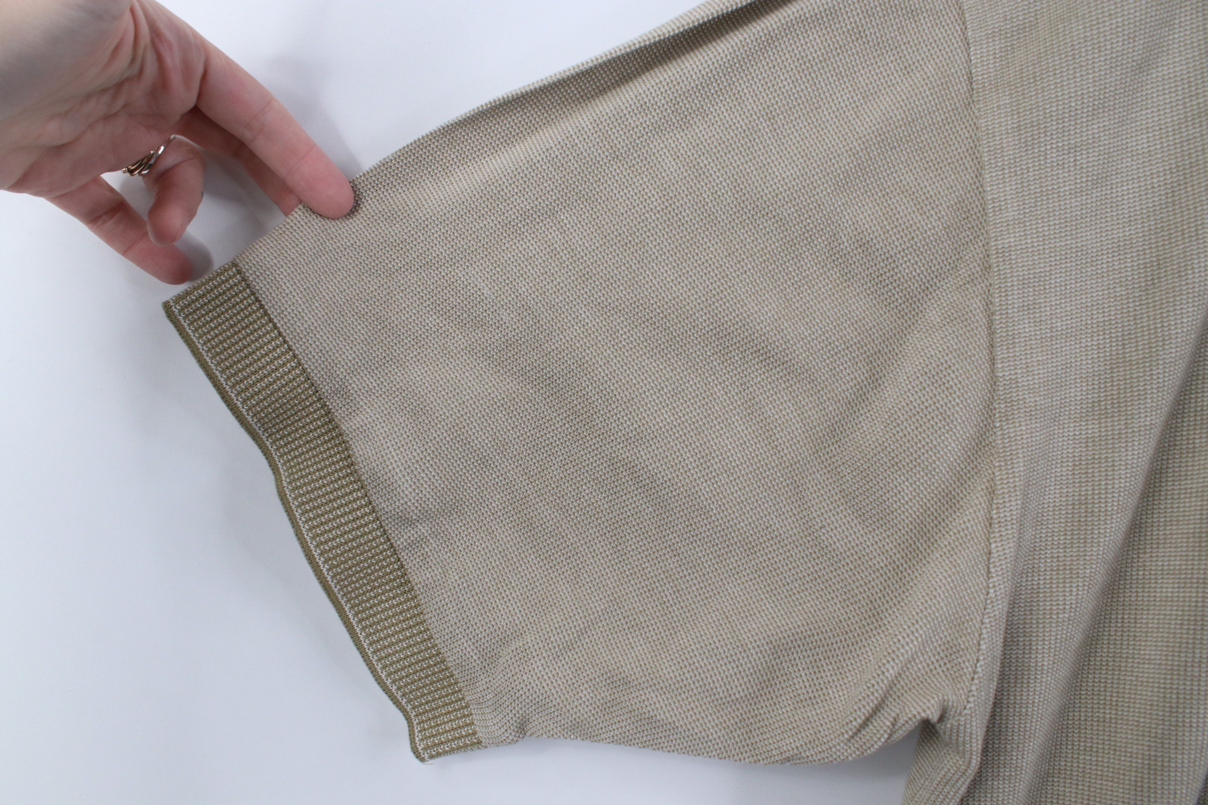 Vintage Vintage 90s Streetwear Knit Collared Golf Polo Shirt Beige Size US XL / EU 56 / 4 - 7 Thumbnail