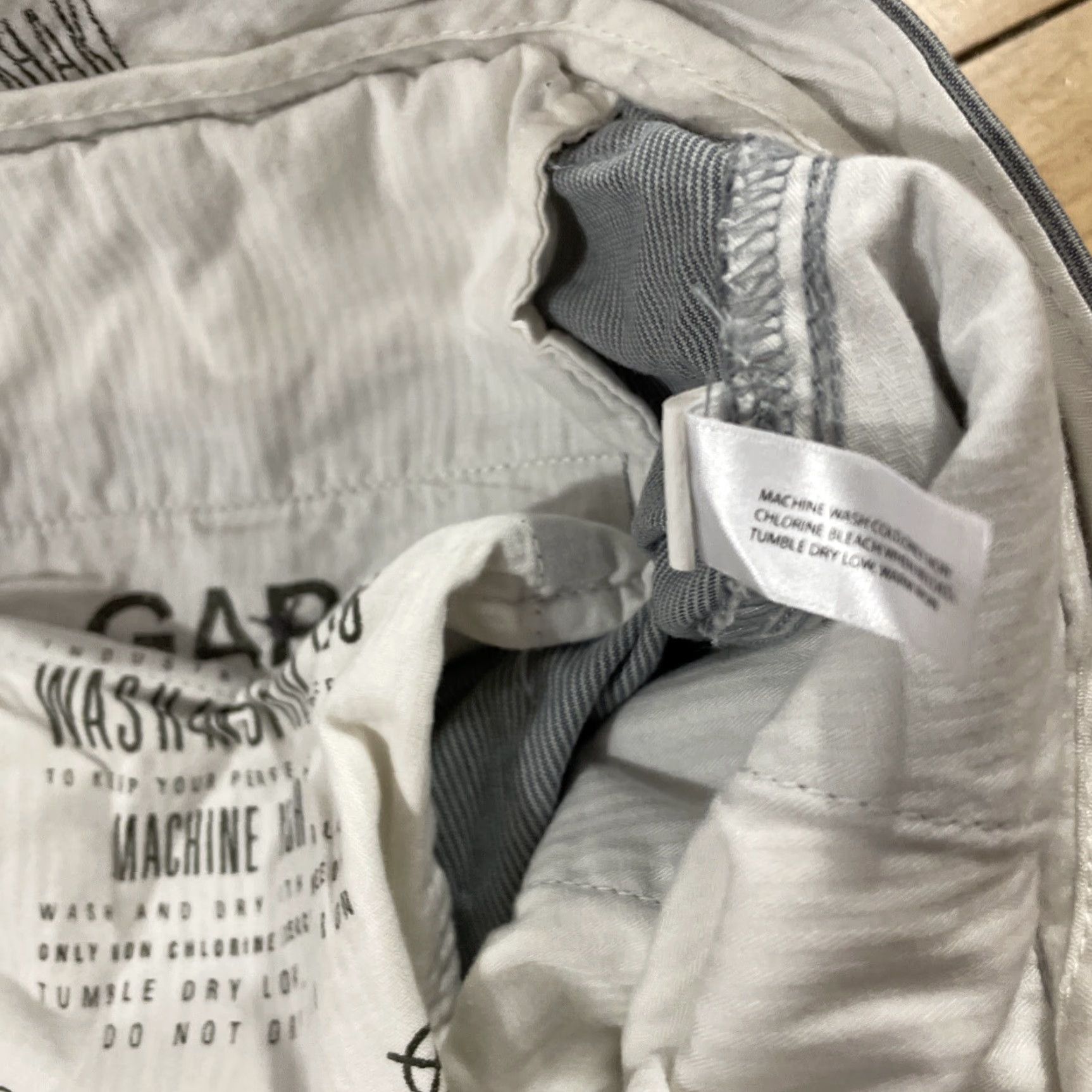 Gap GAP Pants Men 36x30 Pinstripe Chino Straight Blue White Light Navy Khakis Preppy USA Vintage Size US 36 / EU 52 - 7 Thumbnail