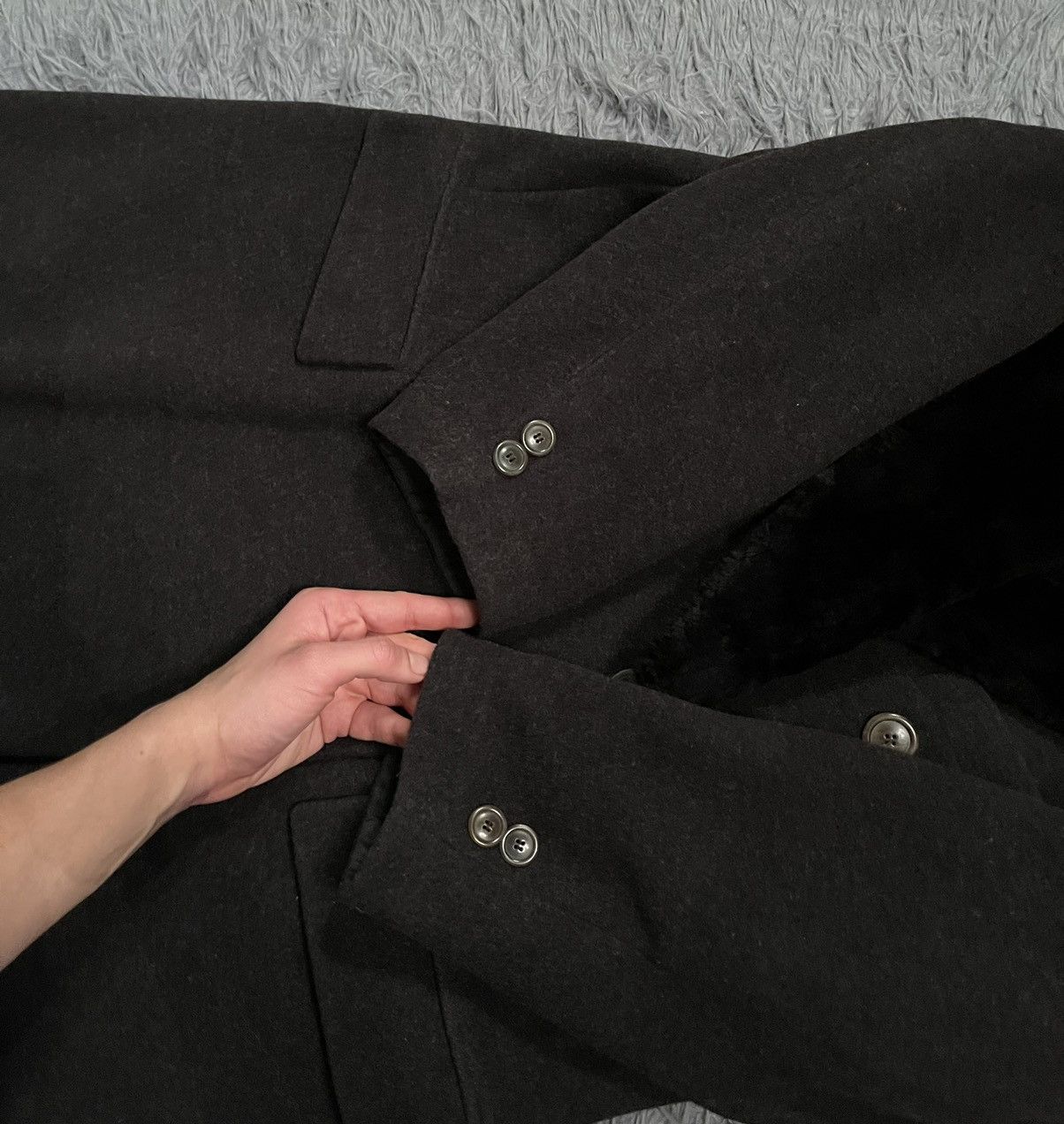 Jil Sander 90s archive wool + cashmere coat jacket - robotica