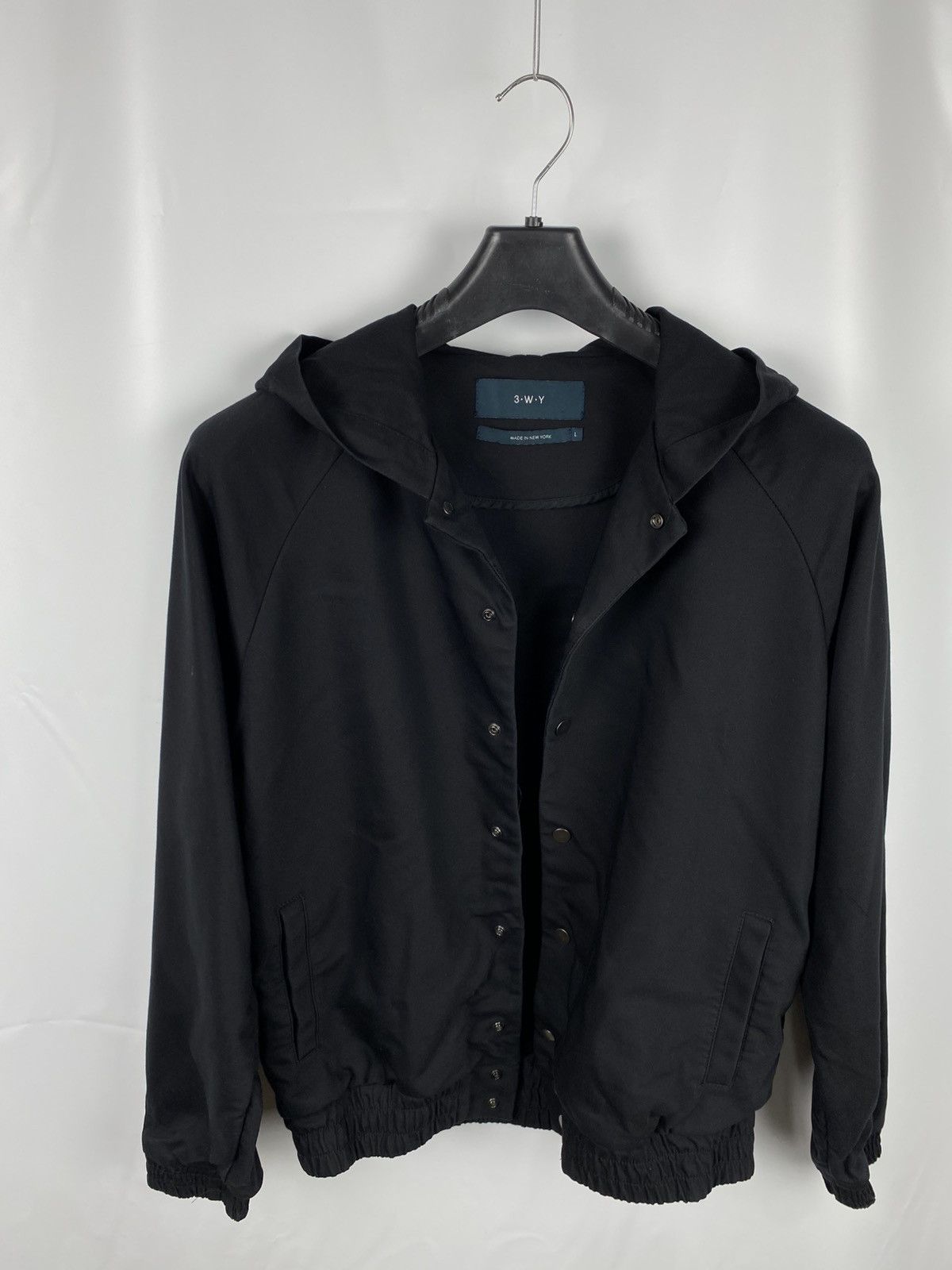 Other 3-W-Y New York Men Bomber Jacket Hooded Button Up size L Size US L / EU 52-54 / 3 - 9 Thumbnail