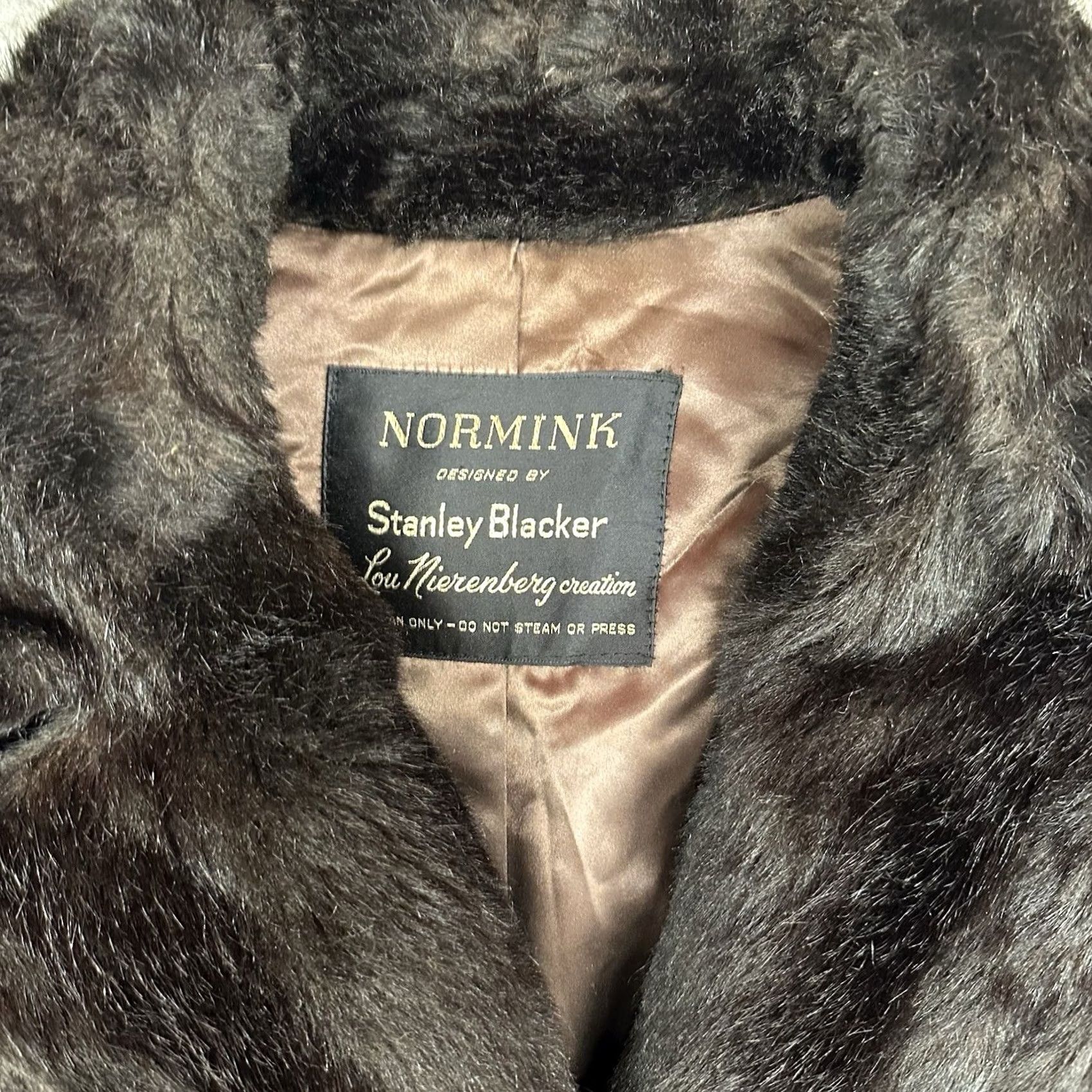 Stanley Blacker VINTAGE Stanley Blacker NORMINK Maranbergi Black Coat Double Breasted Silk 38 Womens Size XS / US 0-2 / IT 36-38 - 2 Thumbnail
