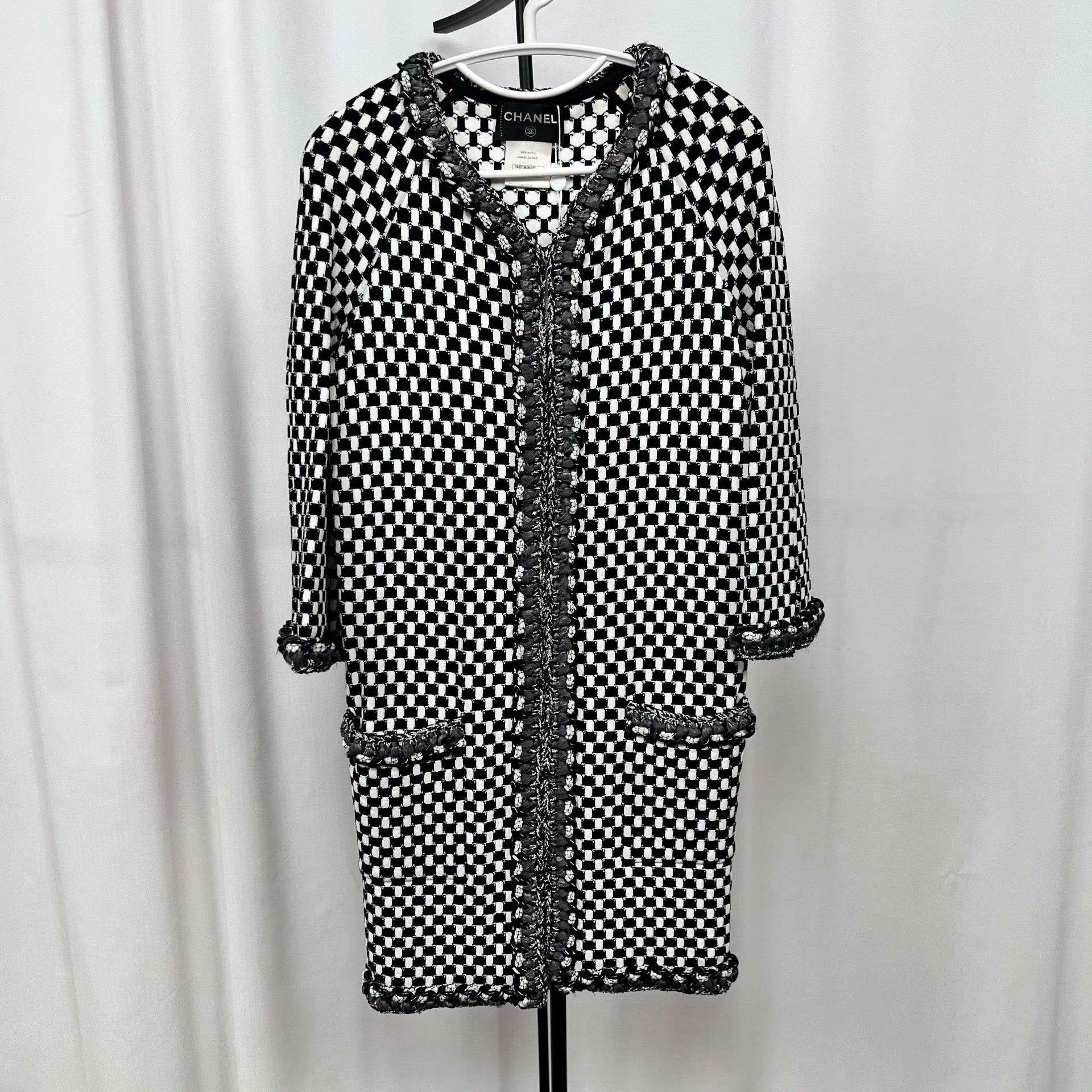 Chanel Chanel Plaid Cotton Black Sweater 36 Women Size S / US 4 / IT 40 - 1 Thumbnail
