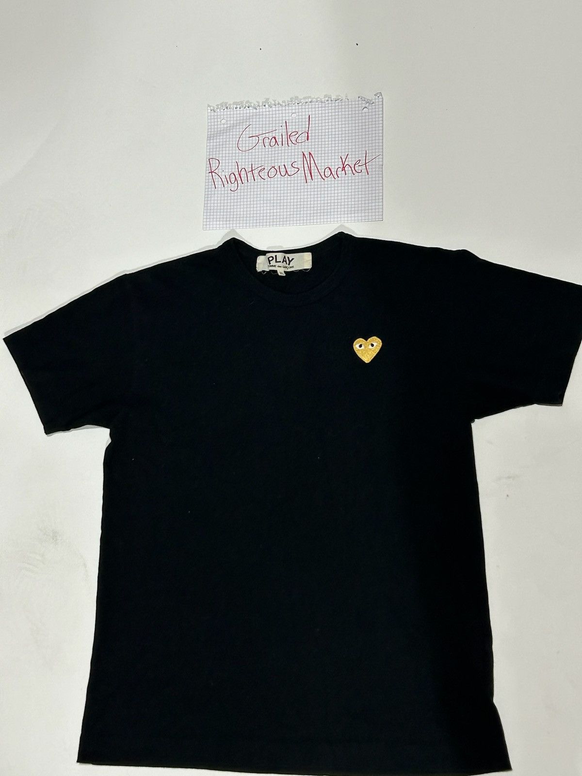 Comme des Garcons PLAY CDG Play Gold Heart Tee Size US L / EU 52-54 / 3 - 1 Thumbnail