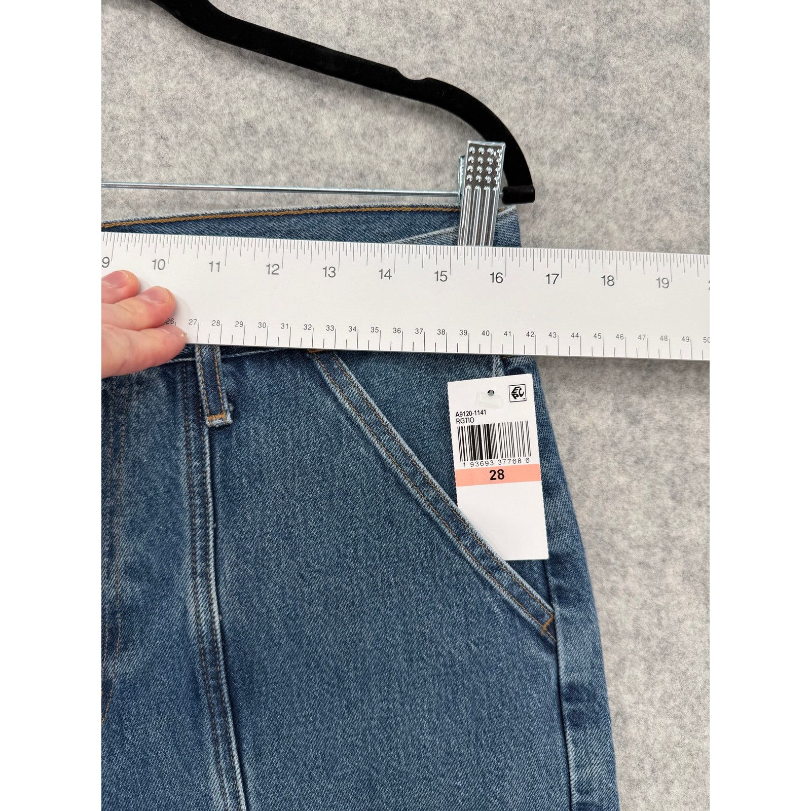 Agolde NWT AGOLDE Cooper Cargo Pocket Blue Jeans Size Women's 28 Size 28" / US 6 / IT 42 - 7 Thumbnail