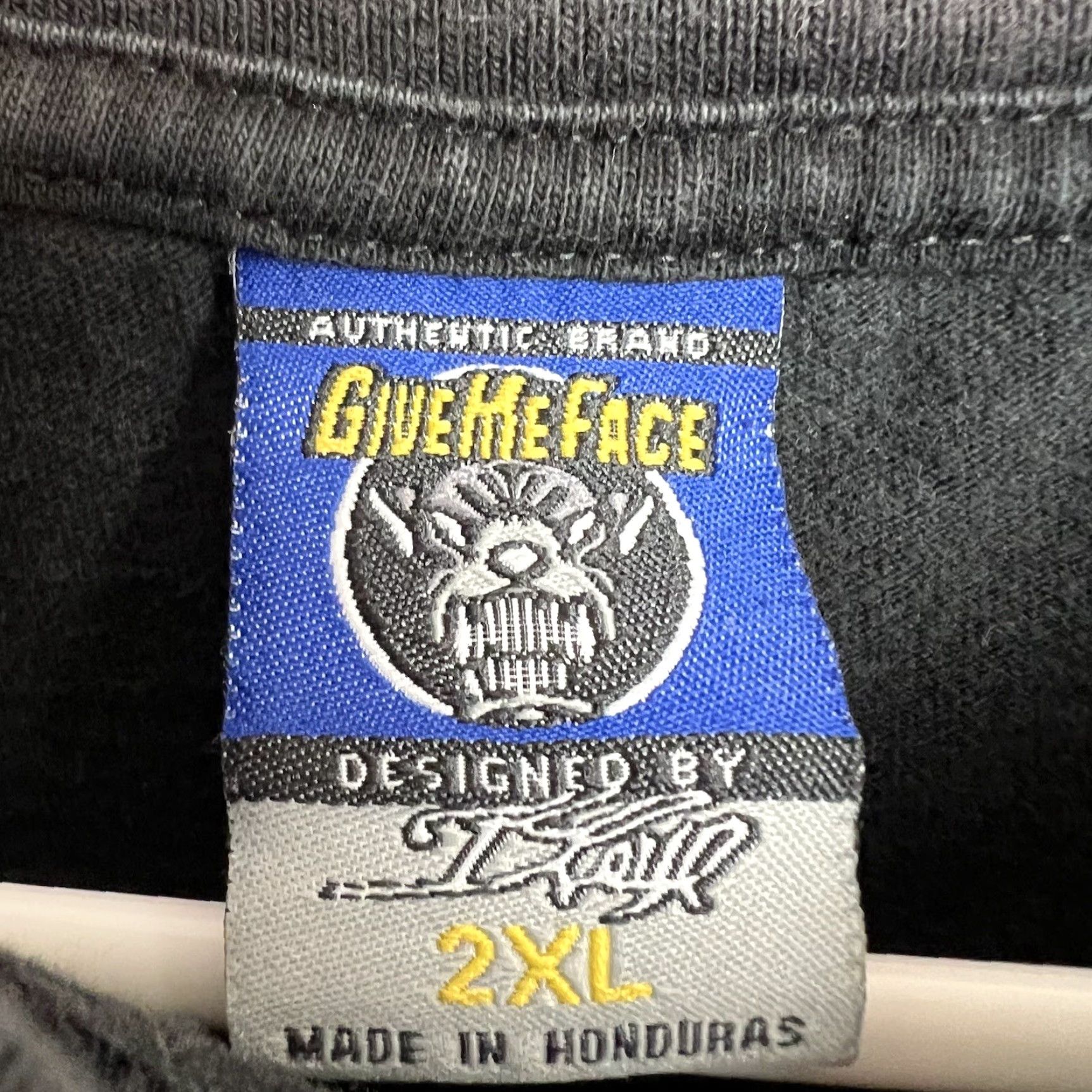 Vintage VINTAGE Give Me Face Eagle Skull T Shirt Adult 2XL Black Mens Size US XXL / EU 58 / 5 - 6 Thumbnail