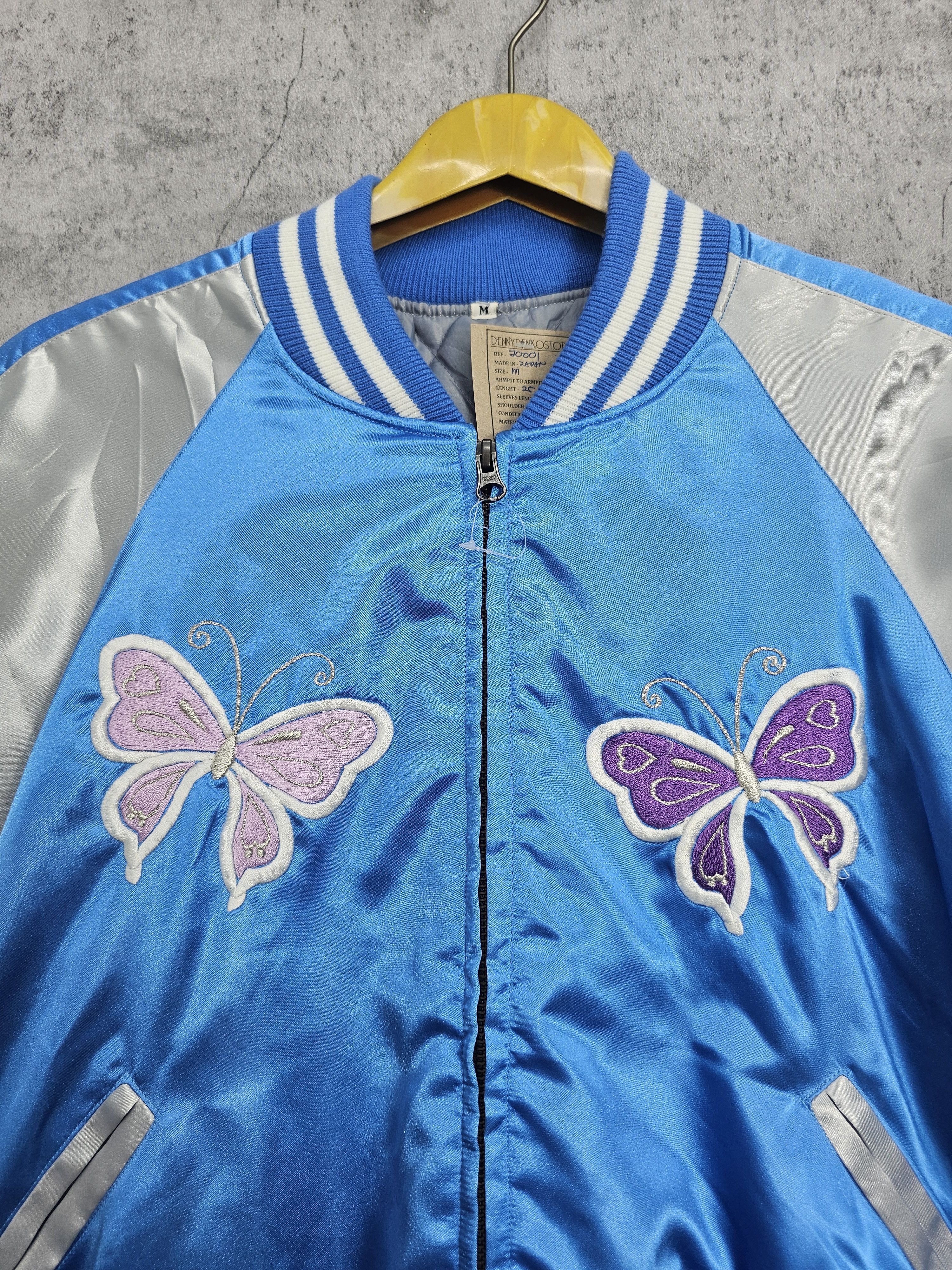 Other Sukajan Yokosuka Butterfly Embroider Varsity Jacket J0001 Size US M / EU 48-50 / 2 - 5 Thumbnail