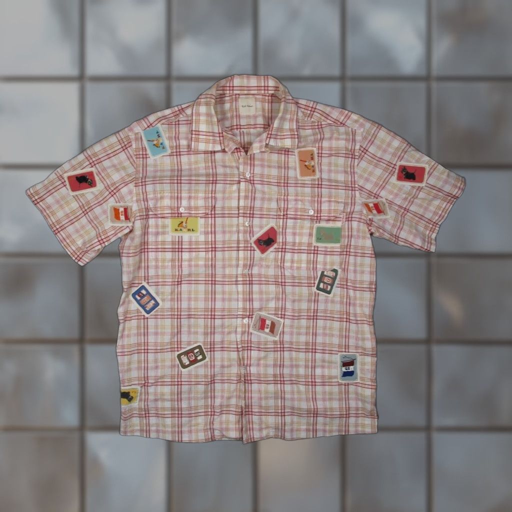 Vintage Karl Helmut Short Sleeve Plaid Button Up Shirt Mens Medium Red Cotton Size US M / EU 48-50 / 2 - 1 Thumbnail