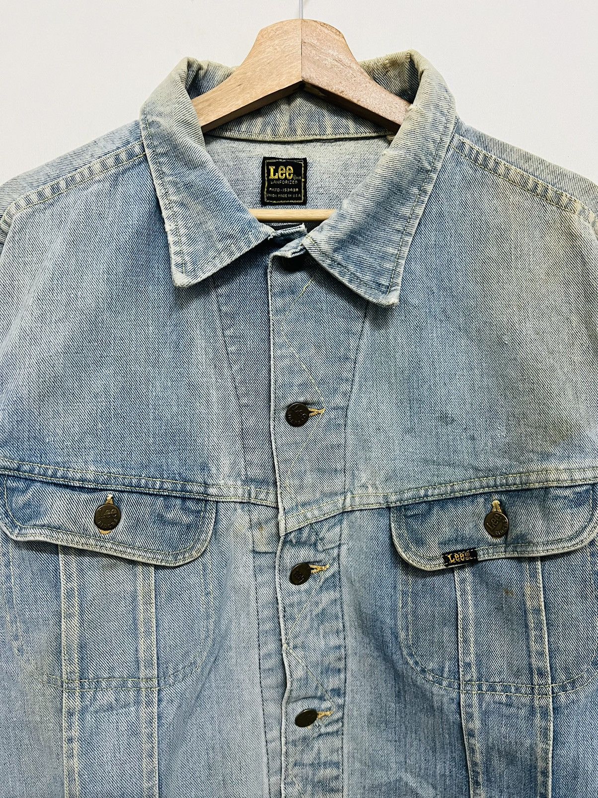 Lee × Vintage VINTAGE THRASHED LEE RIDER SANFORIZED UNION MADE JACKET Size US L / EU 52-54 / 3 - 2 Thumbnail