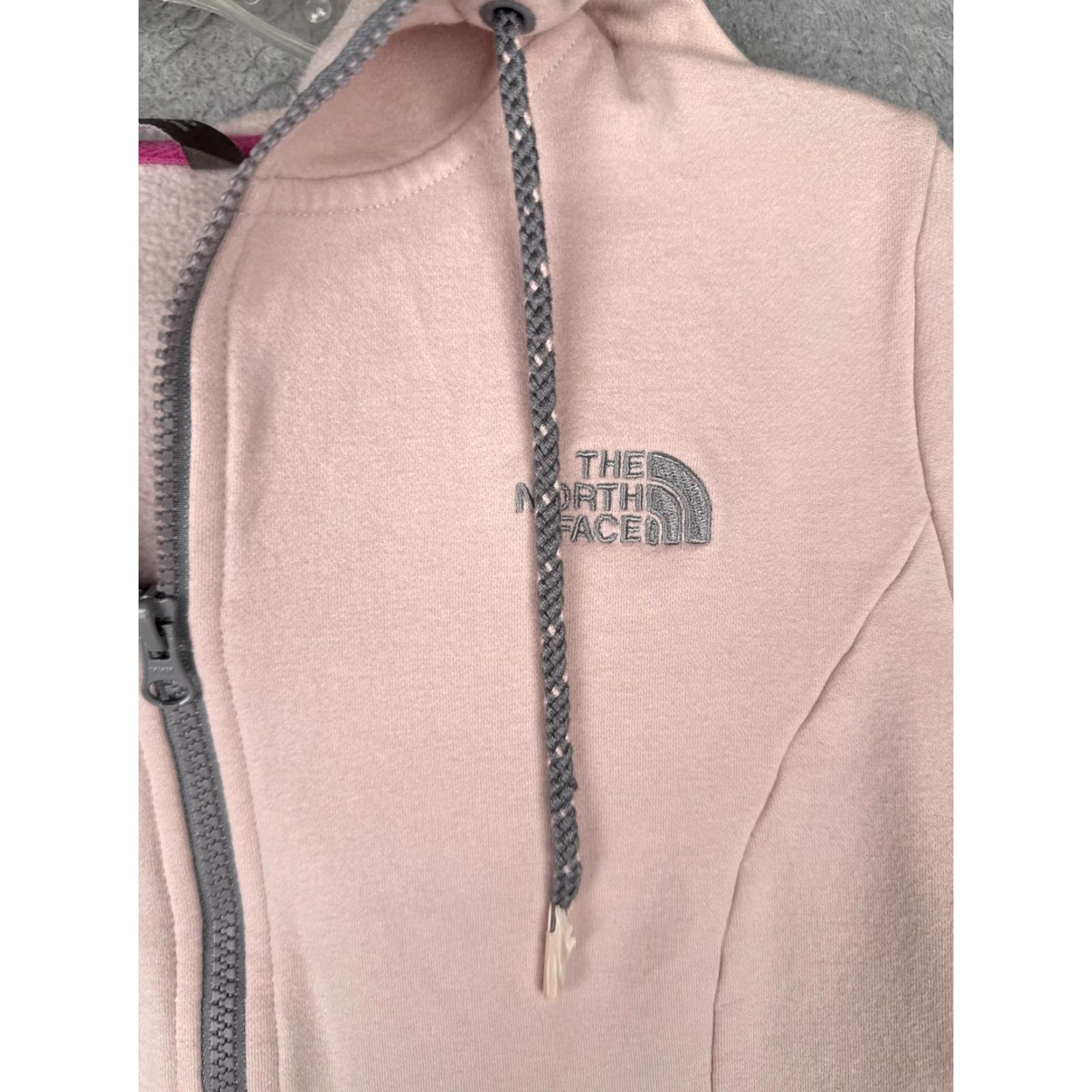 The North Face The North Face Jacket Womens M pink Jersey Hooded Full Zip Striped Outdoor Size M / US 6-8 / IT 42-44 - 6 Thumbnail