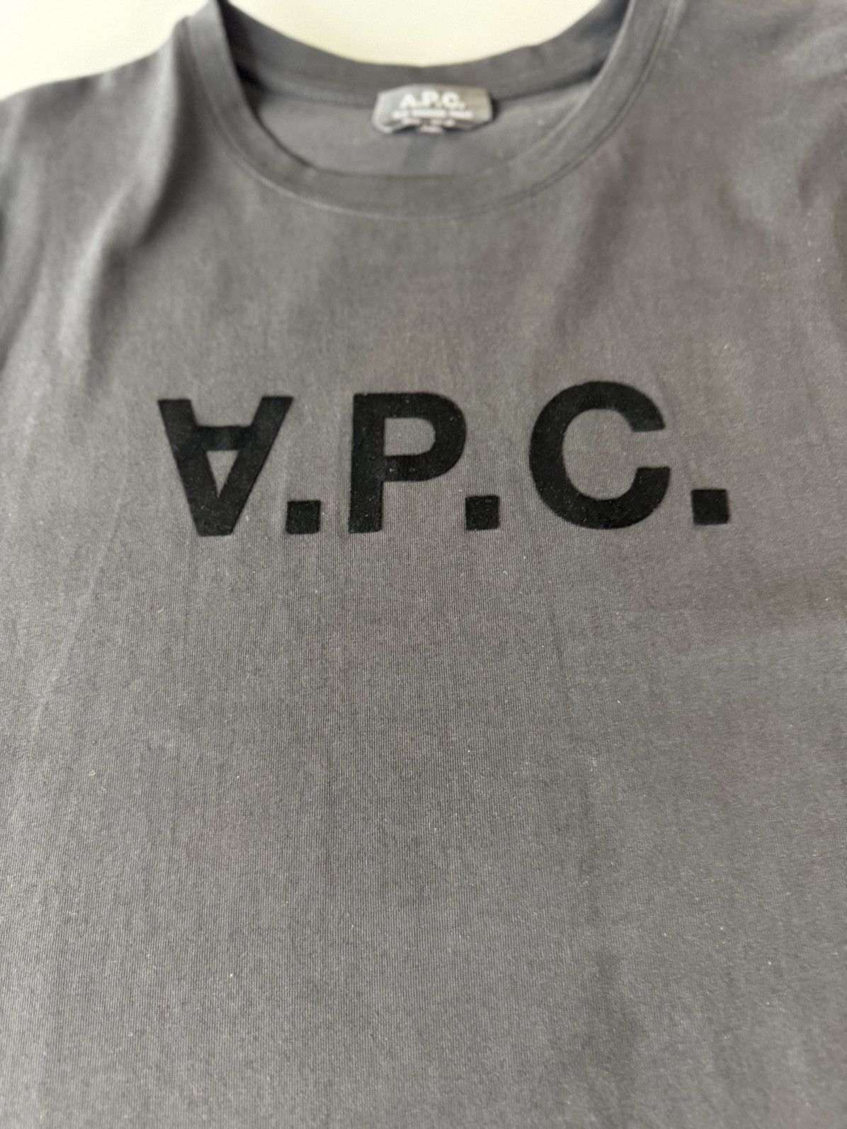 A.P.C. A.P.C. Standard Grand VPC Logo-Flocked Organic Cotton Mono Size US XXL / EU 58 / 5 - 6 Thumbnail