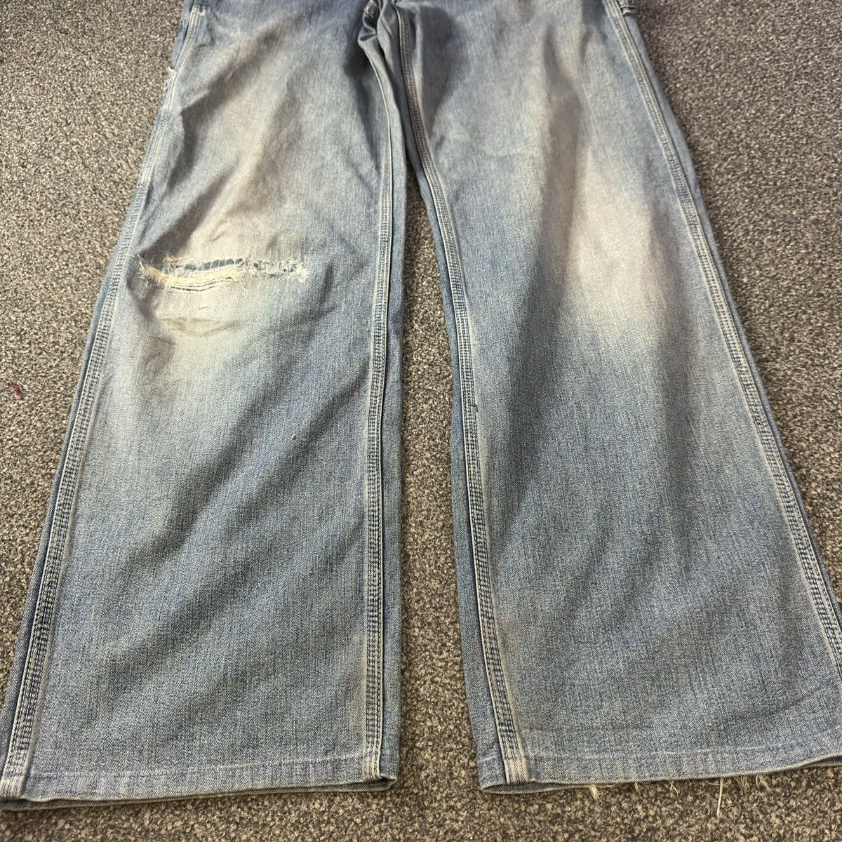 Lee Workwear Vintage 90s Lee Sanforized Carpenter Marbling Denim Size US 30 / EU 46 - 7 Thumbnail