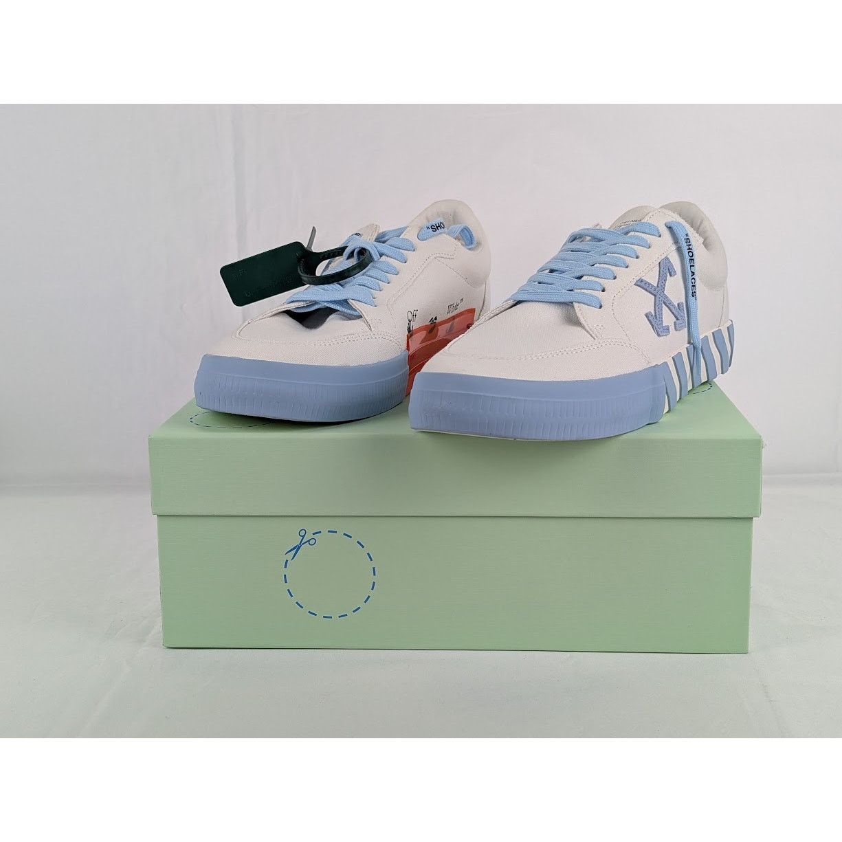 Off-White o1rshd1 Q:5 / Low Vulcanized Canvas Sneaker in Light Blue 46 Size US 13 / EU 46 - 14 Thumbnail