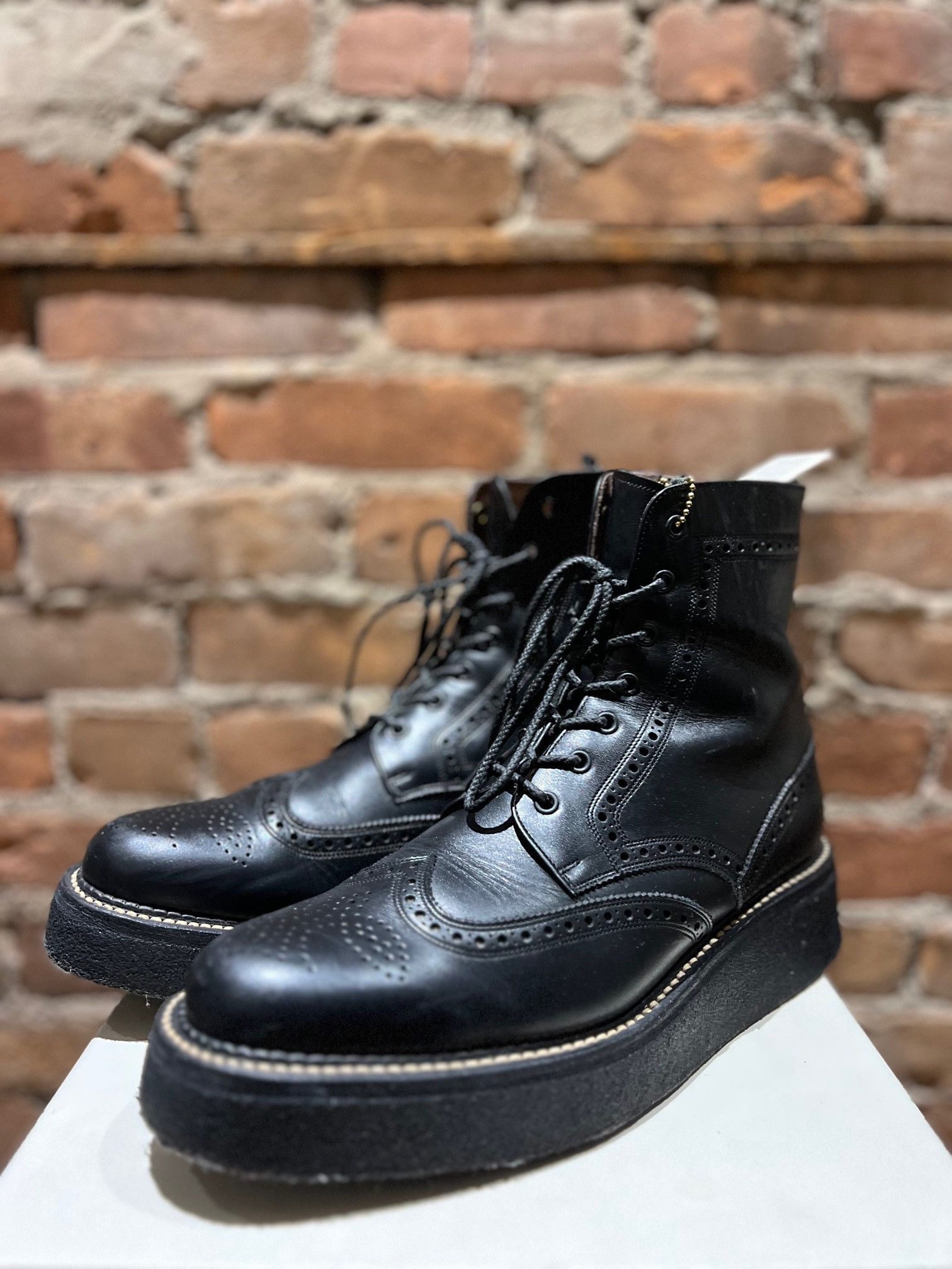 foot the coacher Foot the Coacher W.W Wingtip Boots – Leather / Crepe Sole Size US 8 / EU 41 - 4 Thumbnail