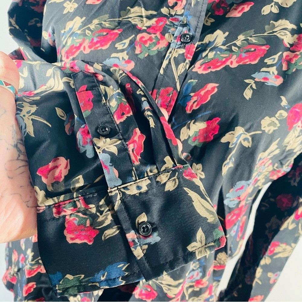 Chaps Chaps Floral Button-Up Blouse – Vintage-Inspired XL. Size XL / US 12-14 / IT 48-50 - 4 Thumbnail