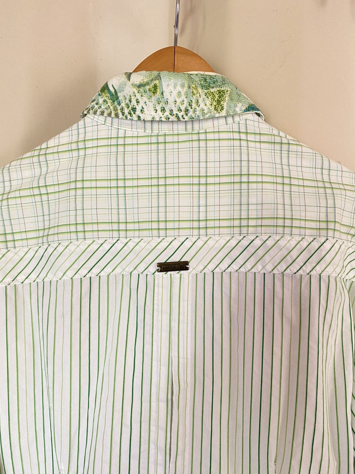 Just Cavalli JUST Cavalli Emerald Stripes Long-Sleeve Shirt Size L / US 10 / IT 46 - 11 Thumbnail