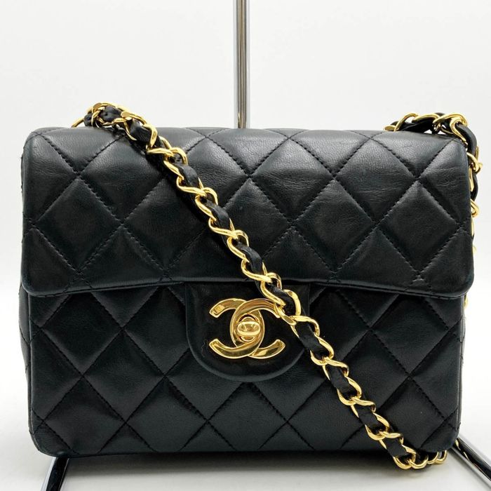 Chanel CHANEL Mini Matelasse Shoulder Bag Chain Coco Mark Minimato Black  Lambskin Ladies Fashion