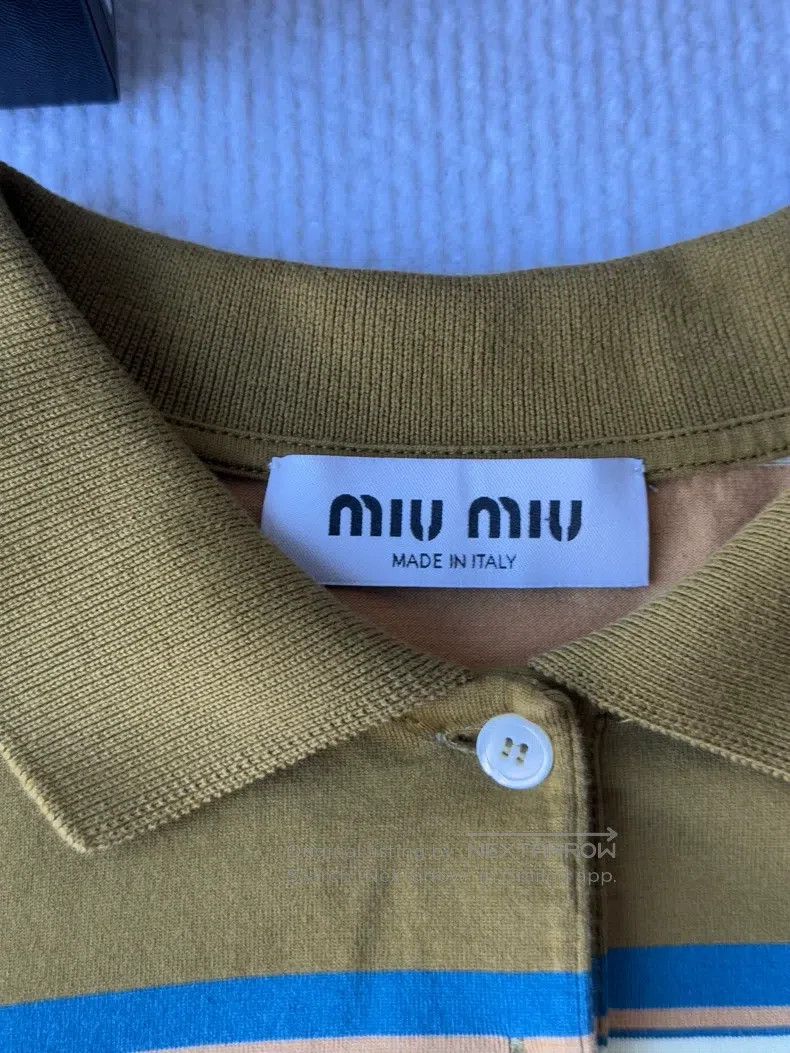 Miu Miu Miu Miu Size XS Striped PoLo shirt Size XS / US 0-2 / IT 36-38 - 5 Thumbnail