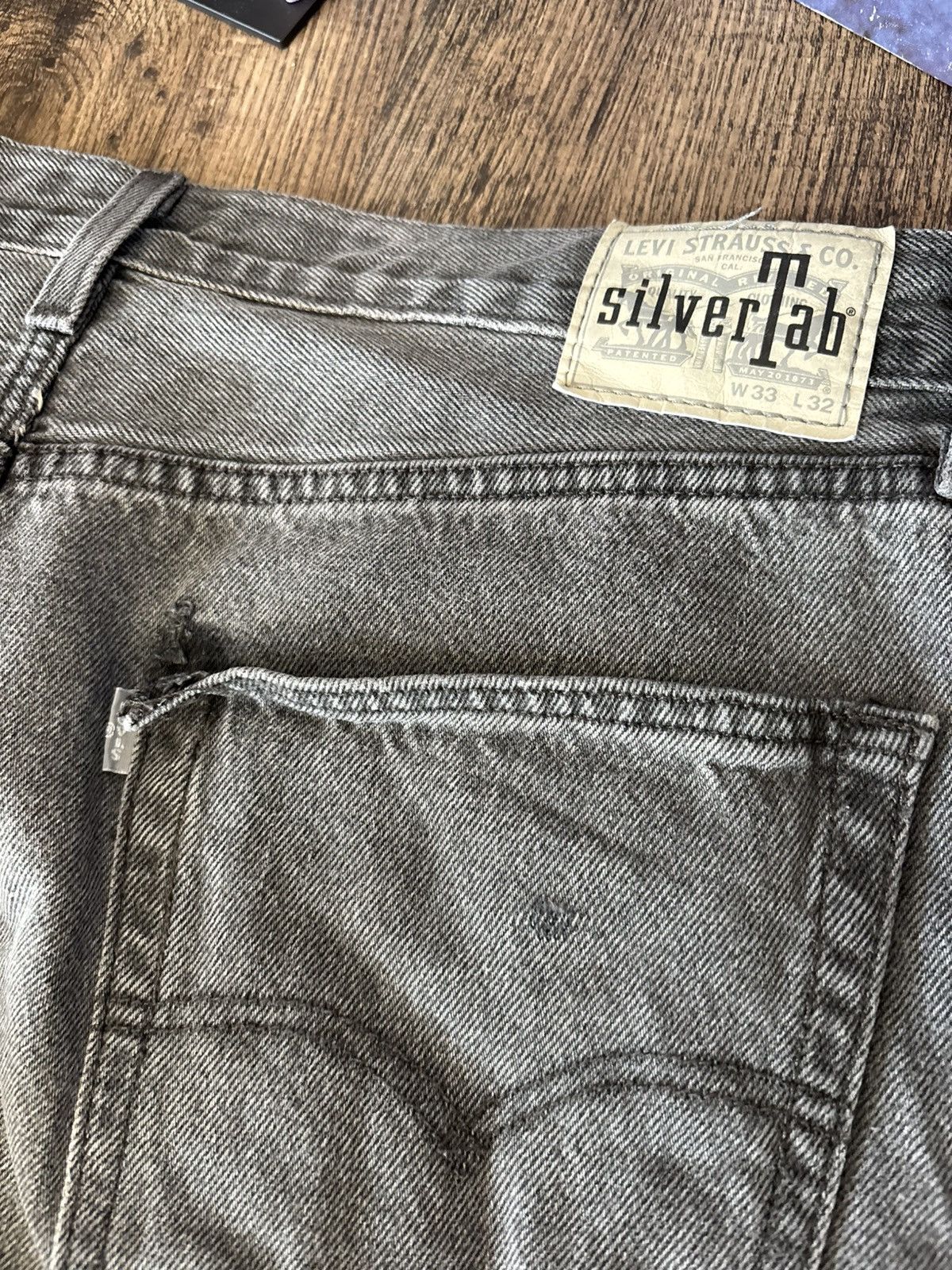 Levi's Vintage Clothing Y2k Levis Silver Tab 33x32 Loose Fit Black Denim Jeans Size US 33 - 8 Thumbnail