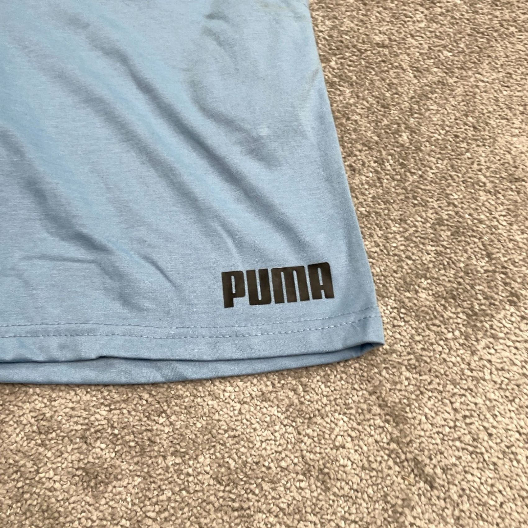Puma Puma Active Sweat Shorts Mens M Blue Elastic Waist Pockets Athletic New Regular Fit Basketball Outdoor Sports shoes? Size US 31 - 3 Thumbnail