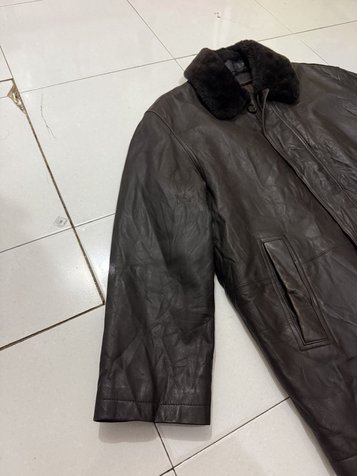 Yves Saint Laurent VTG YSL Shearling Leather Jacket Size US L / EU 52-54 / 3 - 5 Thumbnail