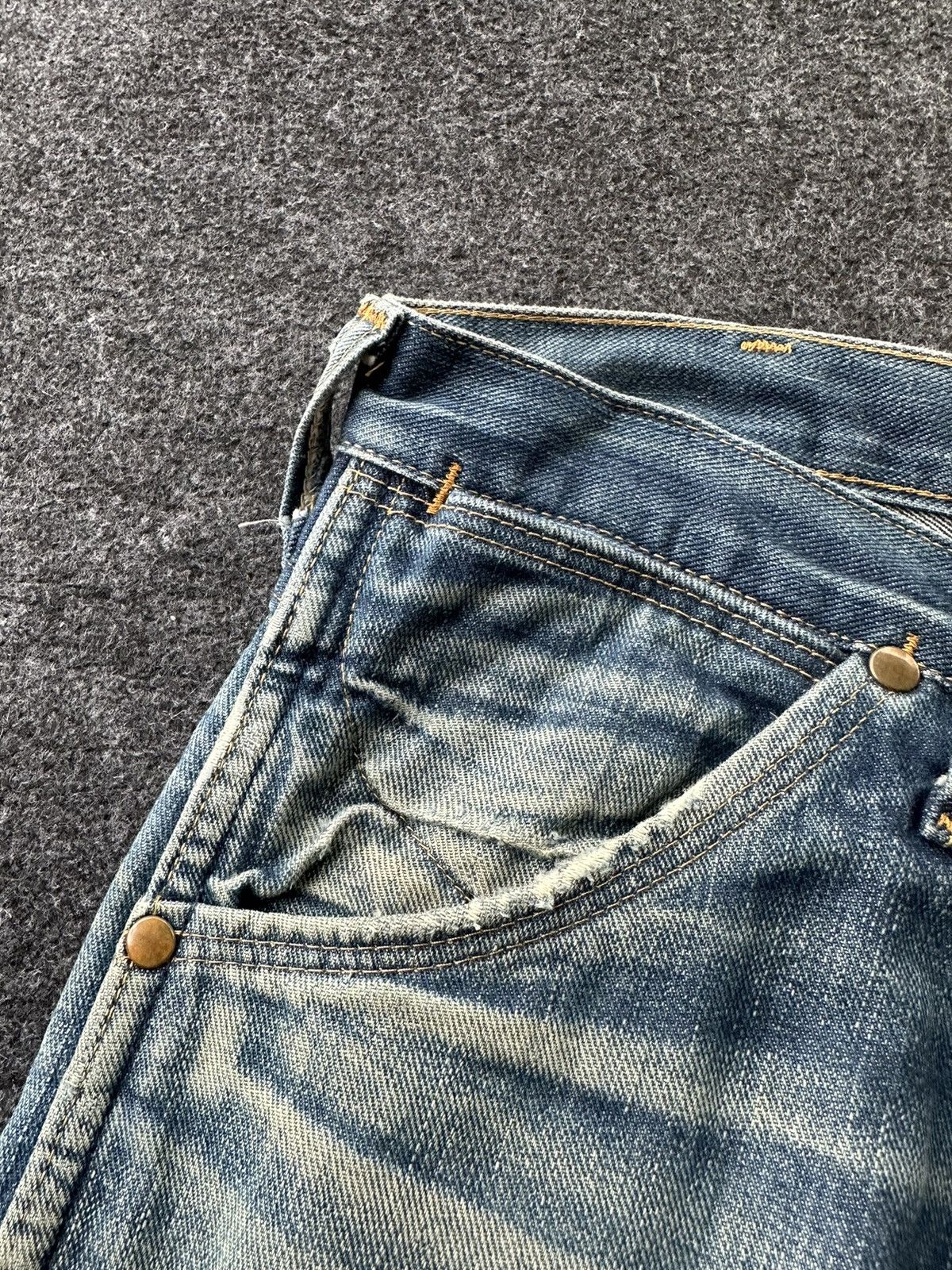 Denime Sale 🔥 Vintage Denime Japan Custom Made 90s Denim D240 Size US 32 / EU 48 - 9 Thumbnail
