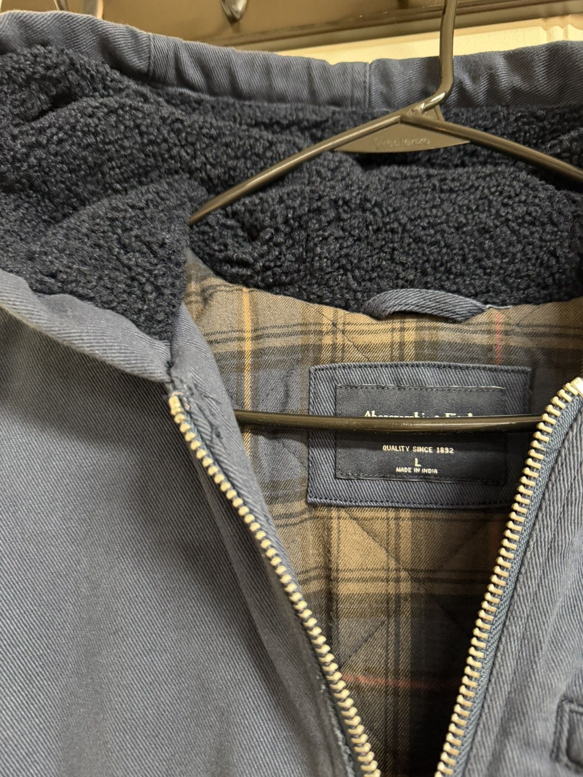 Abercrombie & Fitch Canvas workwear hooded jacket Size US L / EU 52-54 / 3 - 4 Thumbnail