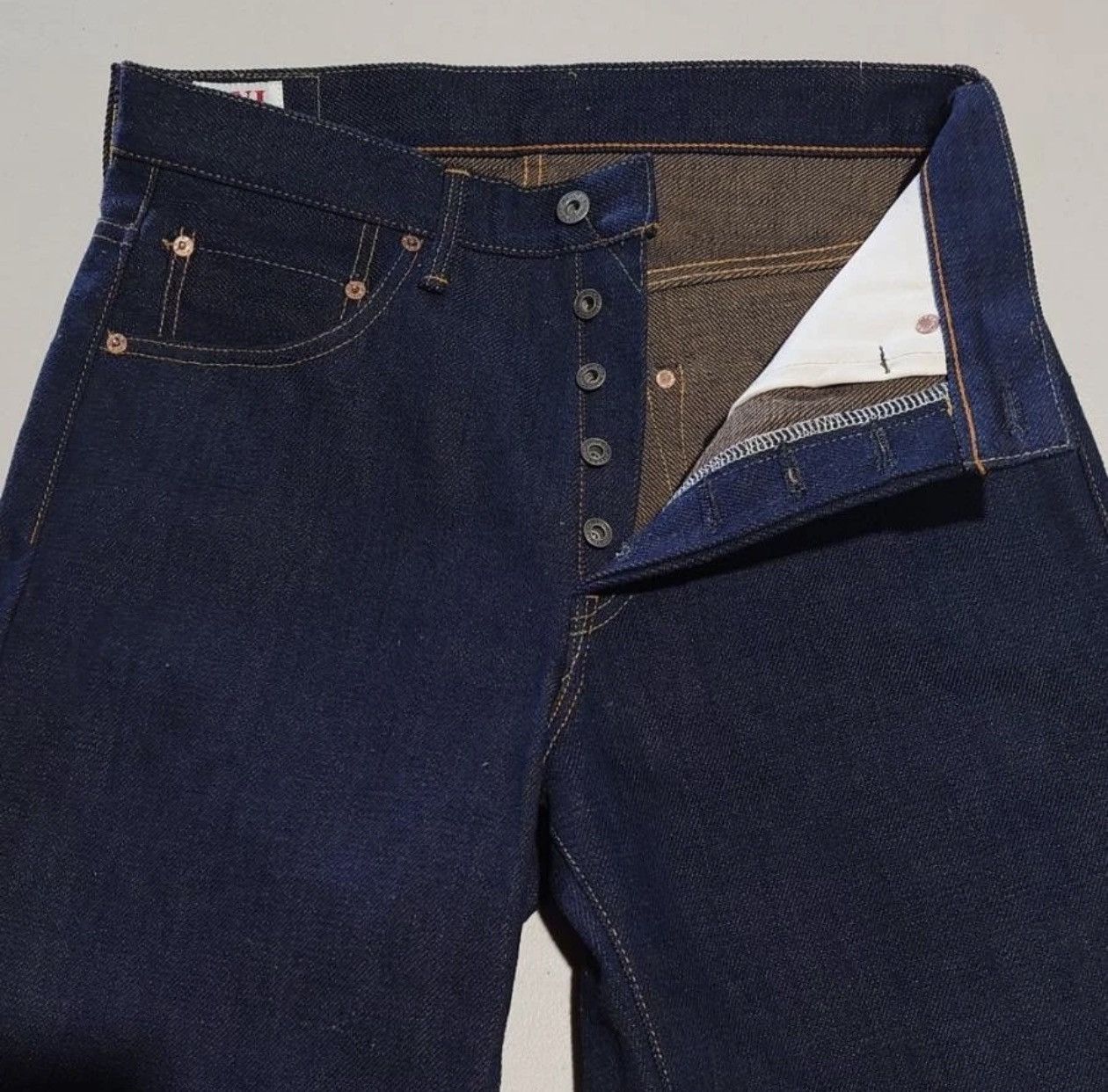 Oni Oni 822ZR-LBR 20oz Secret Denim Super Wide Tapered - 31, New Size US 31 - 3 Thumbnail