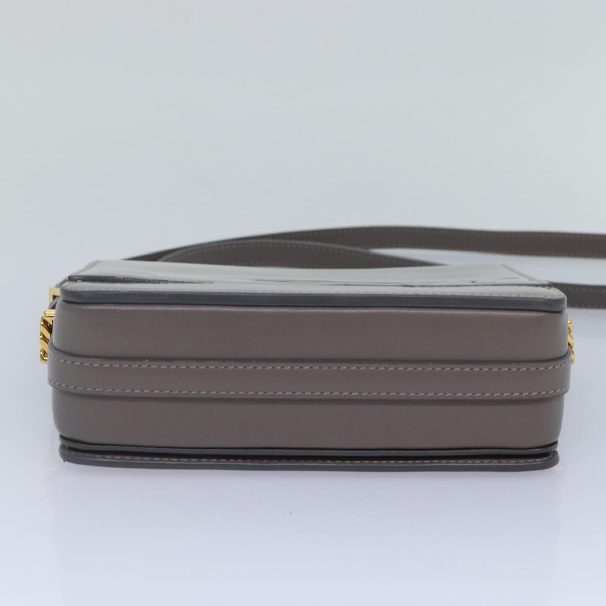Burberry Burberry Shoulder Bag Patent Leather Gray Gold Size ONE SIZE - 9 Thumbnail