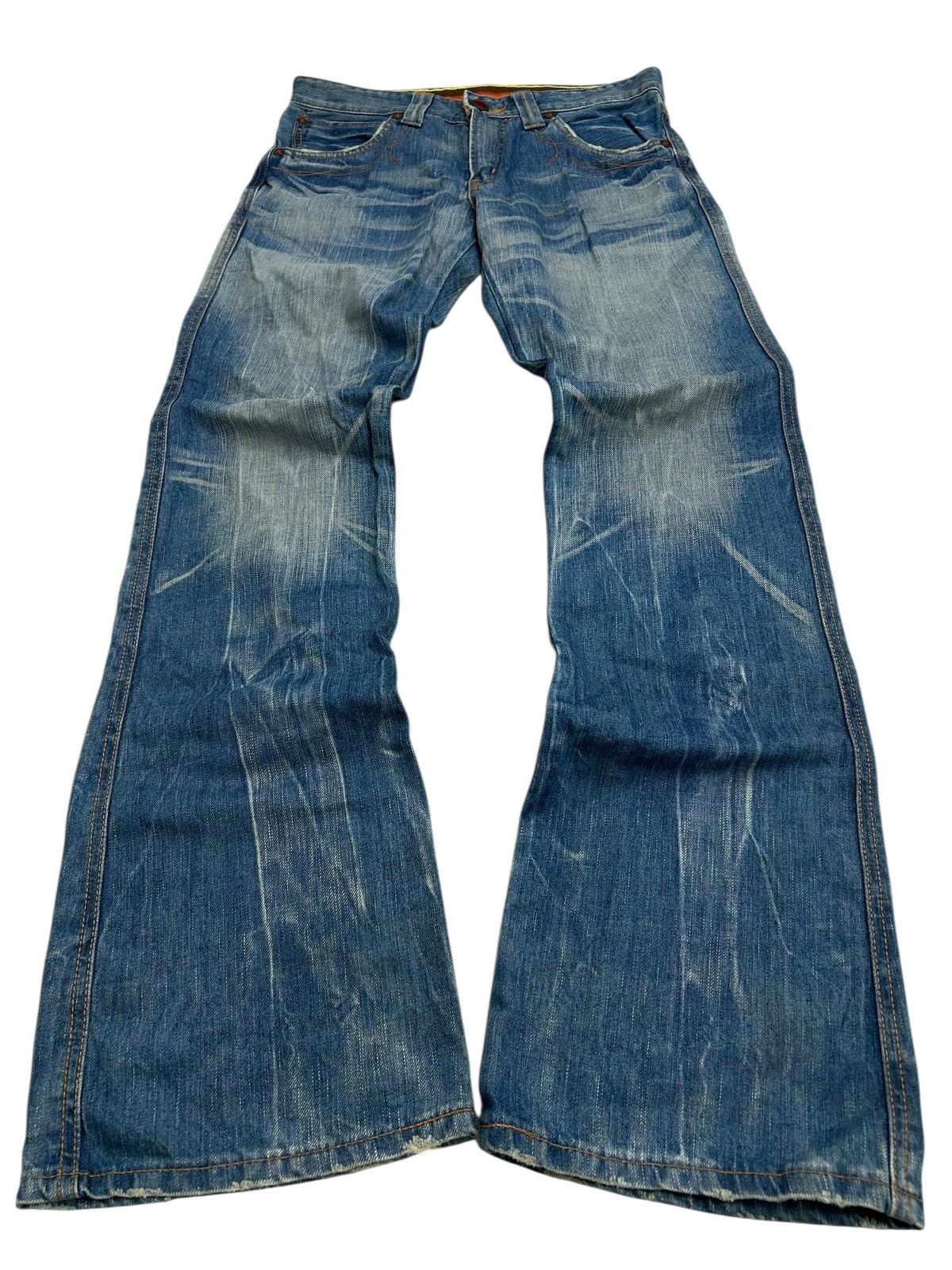 Edwin Flare Edwin 503 Blue Trip Clawn Marks Washed Size US 30 / EU 46 - 1 Thumbnail