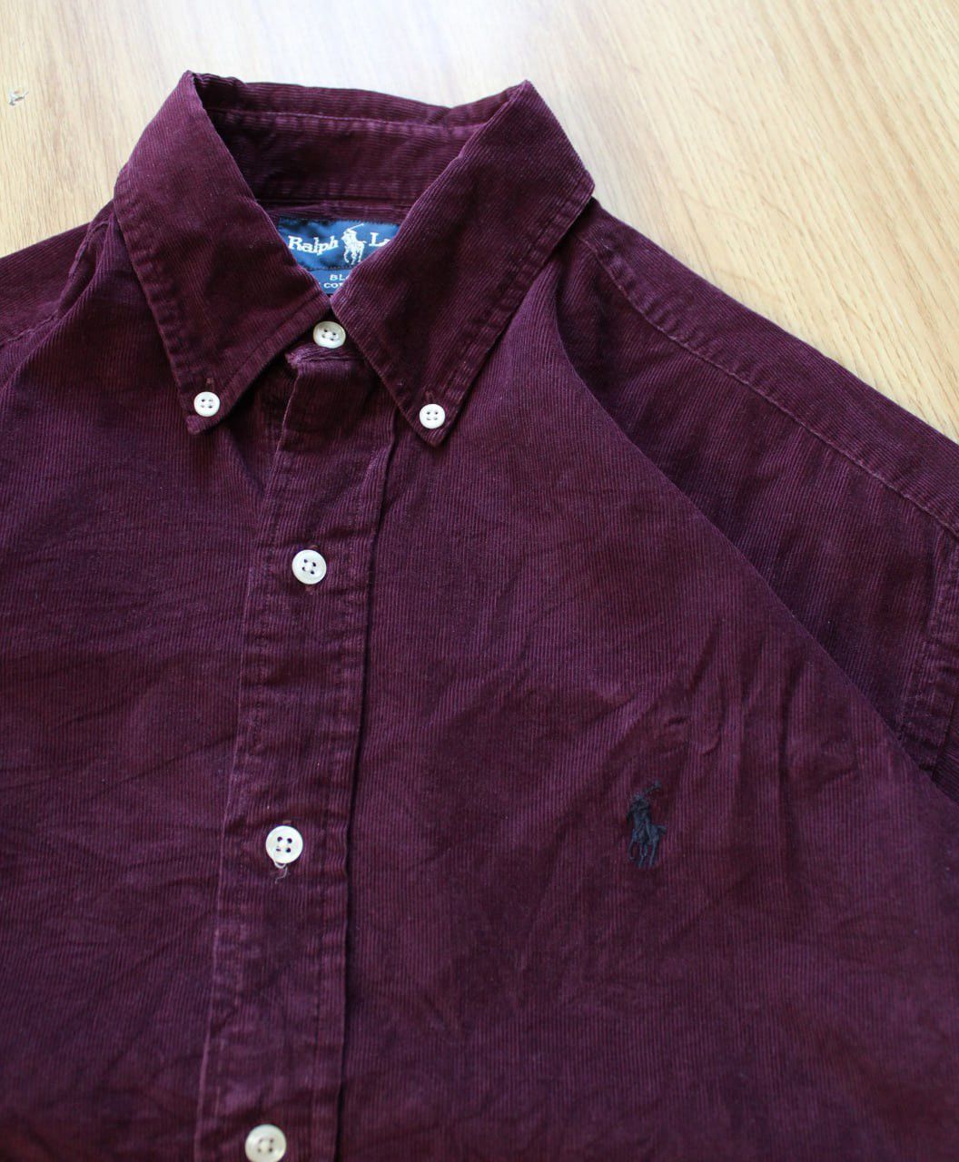 Polo Ralph Lauren × Vintage 🔥 90s Polo Ralph Lauren Corduroy Velvet Shirt Size US M / EU 48-50 / 2 - 2 Thumbnail