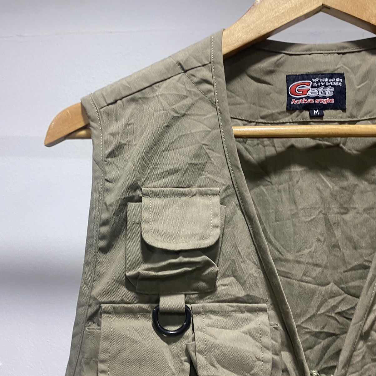 Japanese Brand Gett Utility Cargo Vest Multi Pocket Vest Army 90s Size US M / EU 48-50 / 2 - 12 Thumbnail